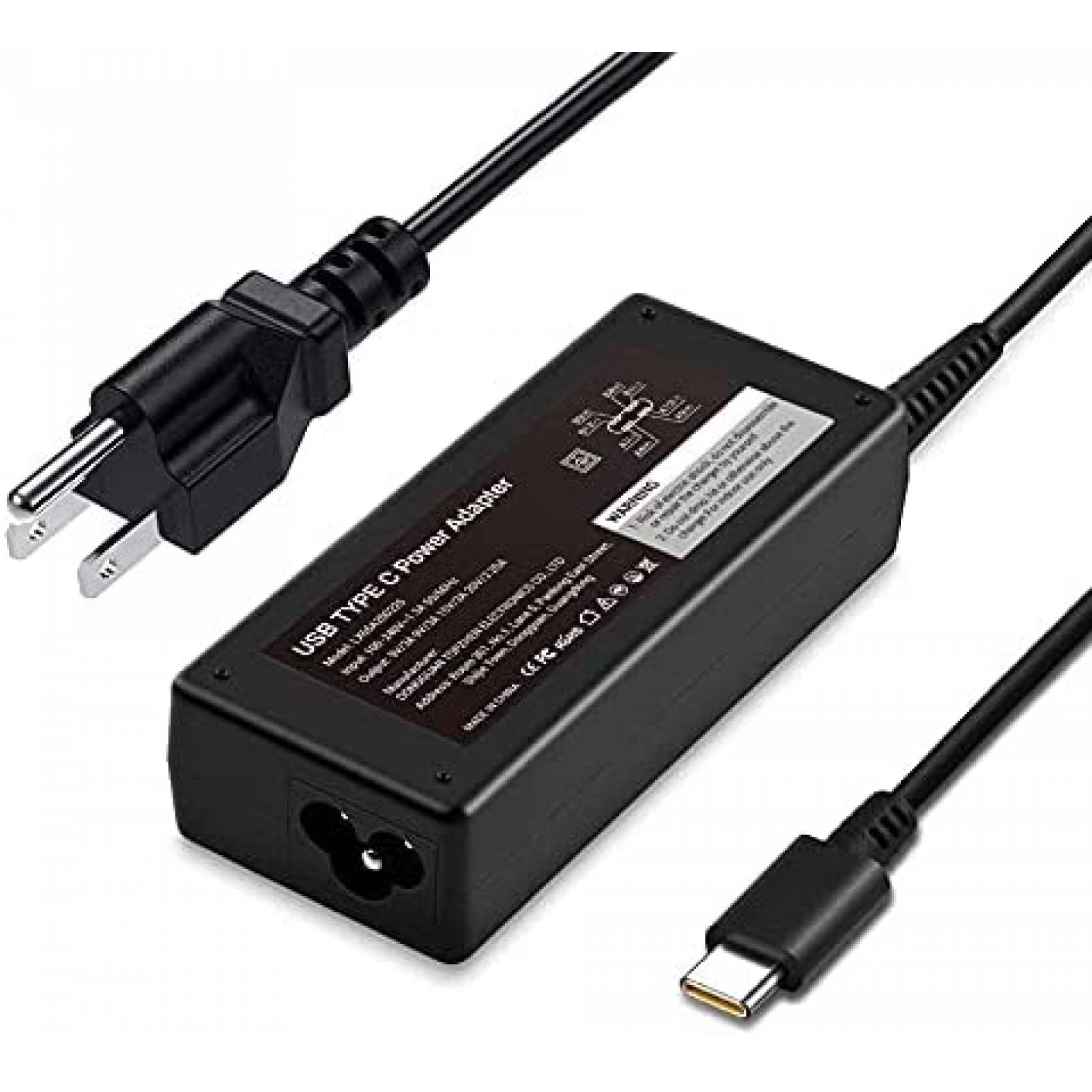 Cargador BATTACTER Para Laptop Conector USB C -Negro