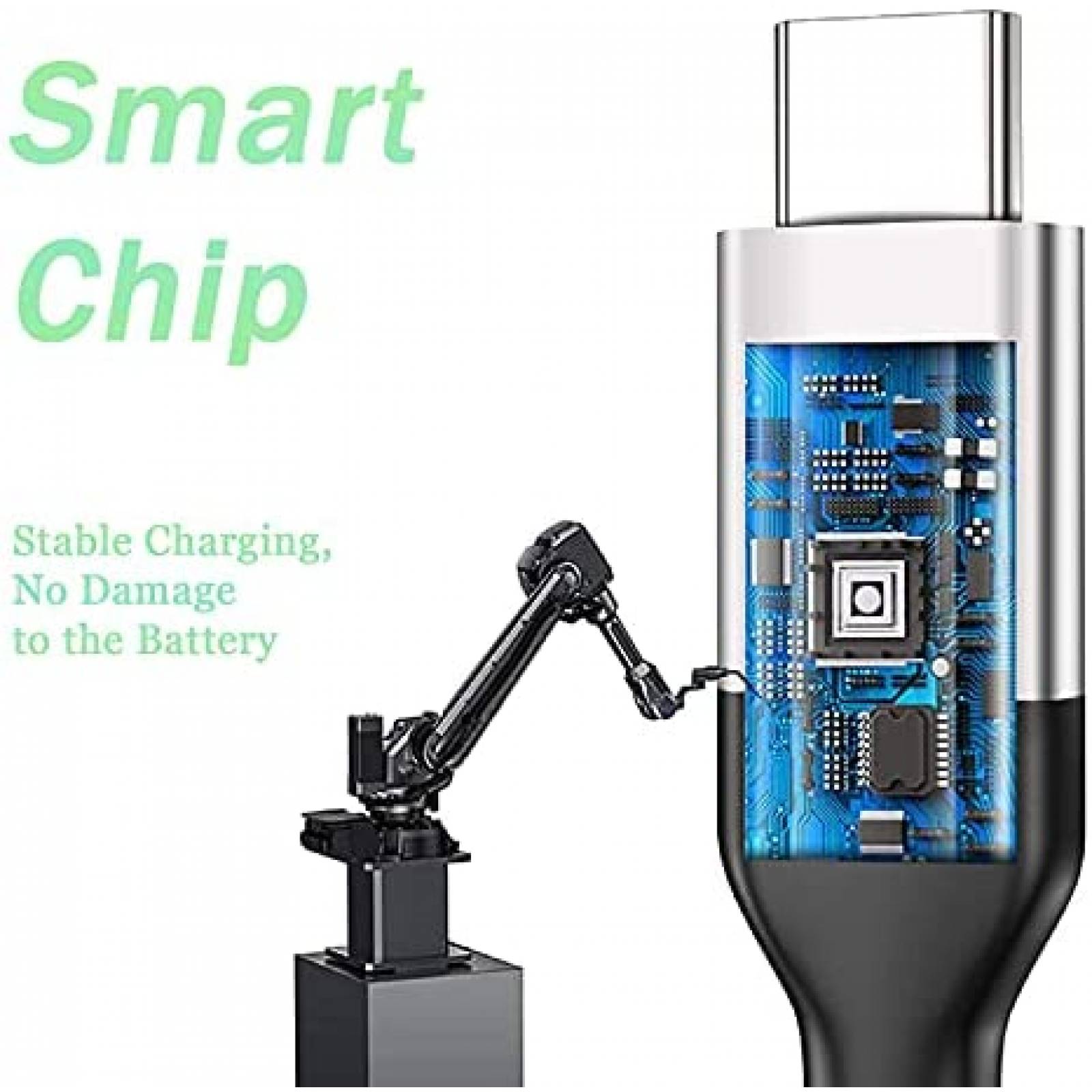 Cargador BATTACTER Para Laptop Conector USB C -Negro