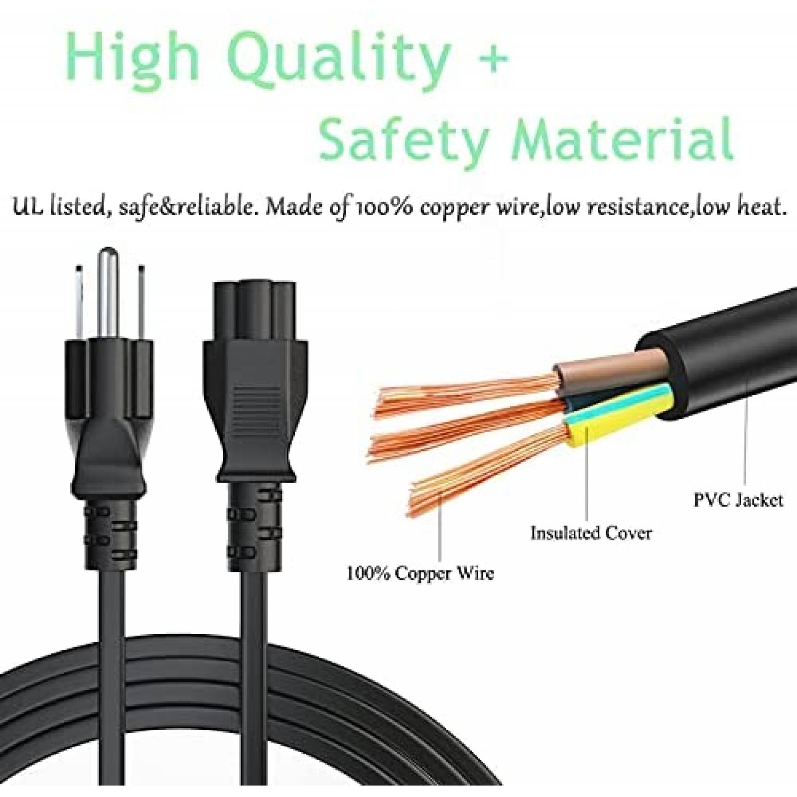 Cargador BATTACTER Para Laptop Conector USB C -Negro