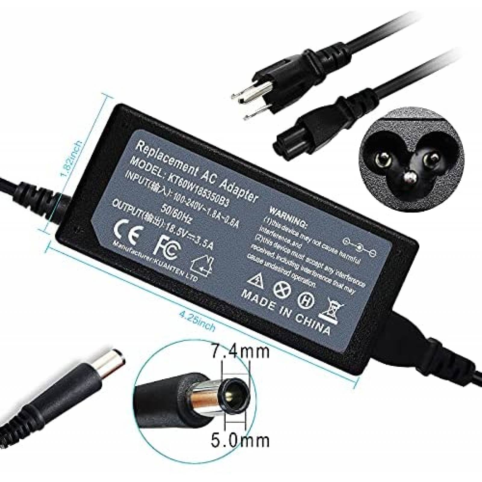 Cargador Universal FPRO para Laptop HP de 65W -Negro