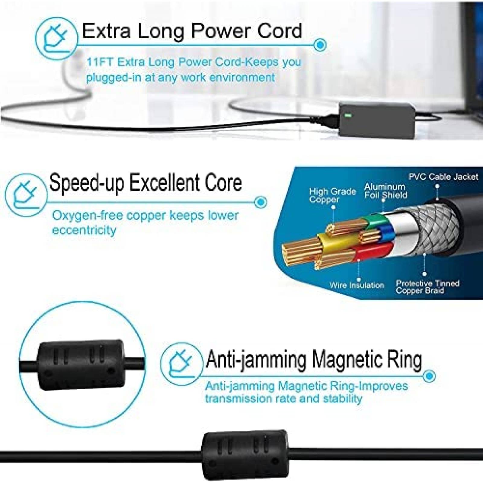 Cargador Universal FPRO para Laptop HP de 65W -Negro