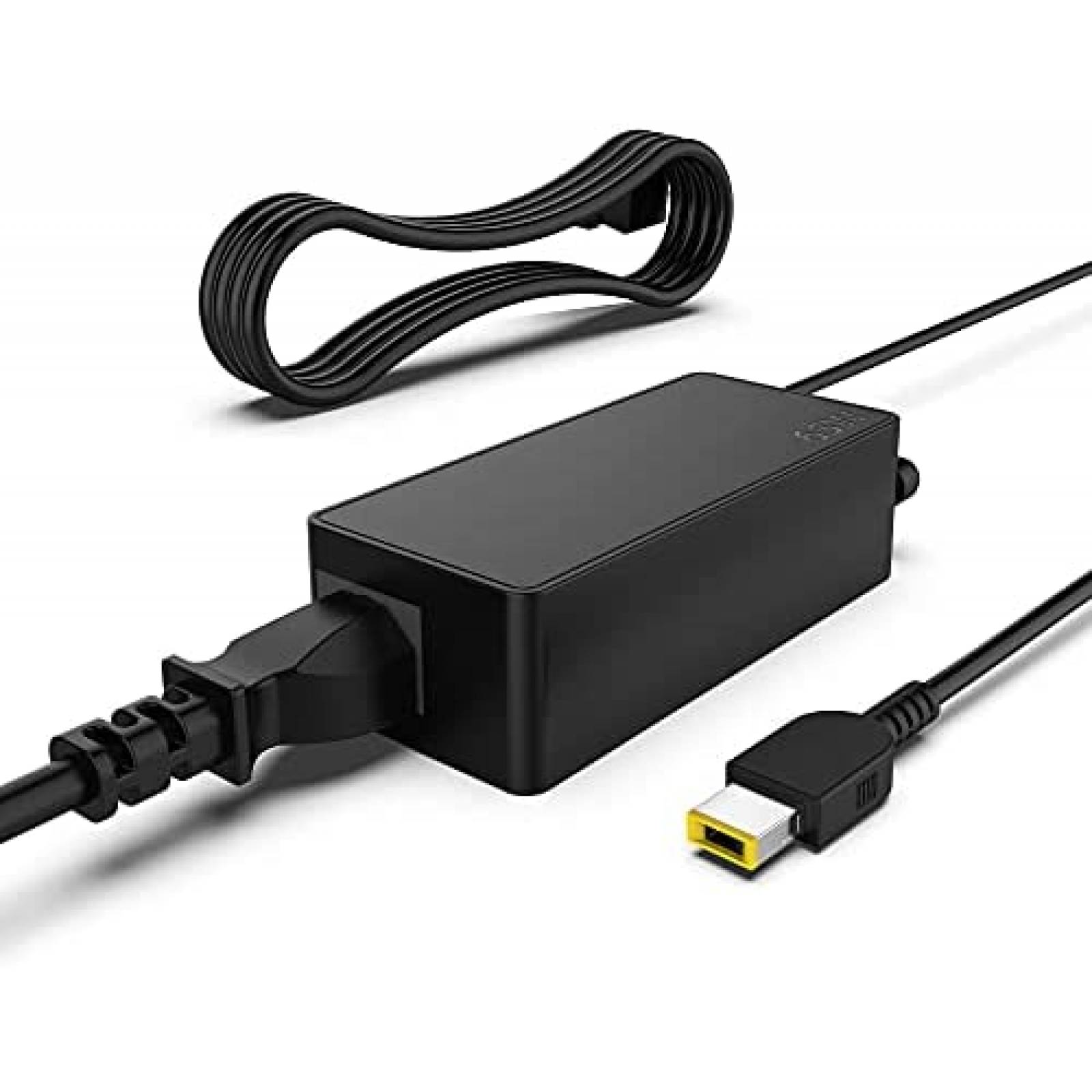 Cargador Uflatek Para Laptop Conector Cuadrado 65 W -Negro