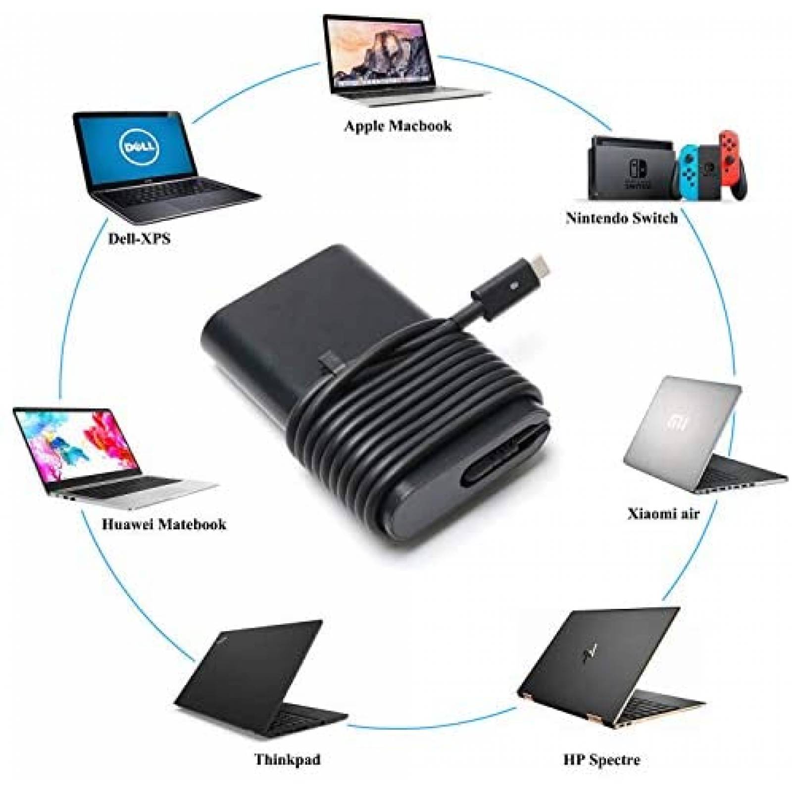 Cargador Universal VUOHOEG para Laptop Dell 65W -Negro