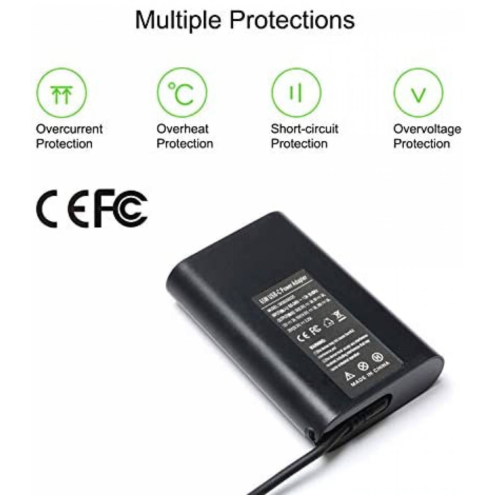 Cargador Universal VUOHOEG para Laptop Dell 65W -Negro