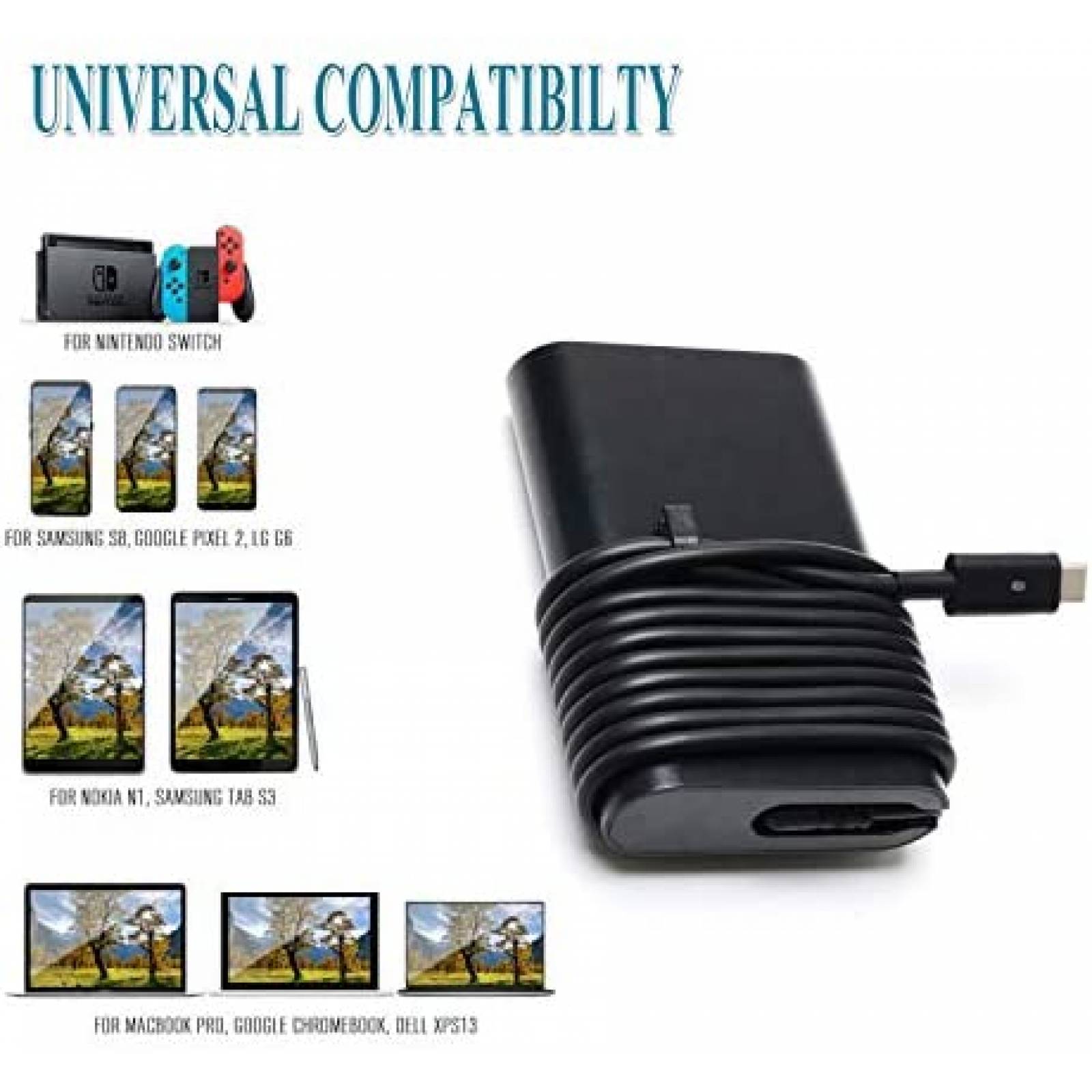 Cargador Universal VUOHOEG para Laptop Dell 65W -Negro