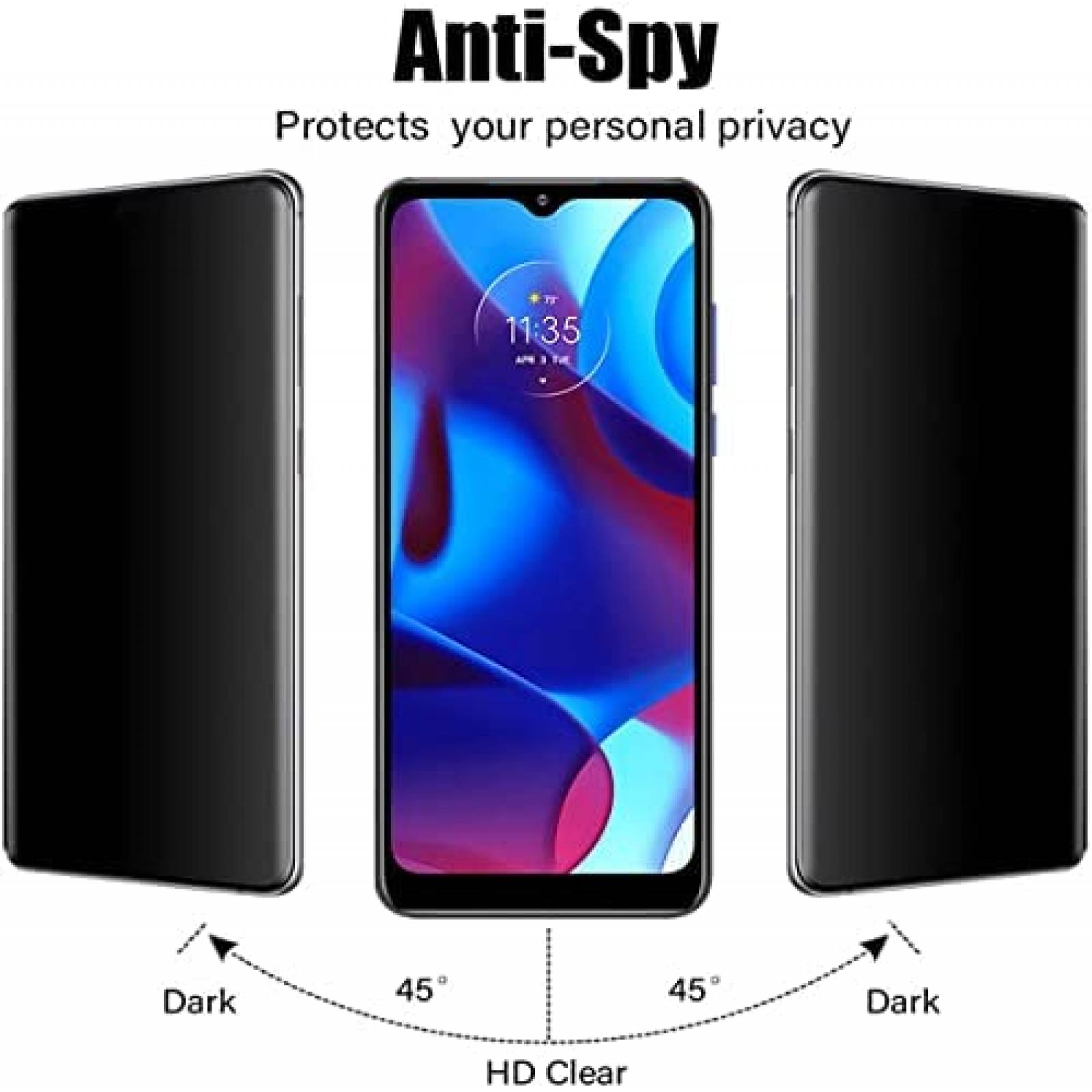 Pack protector Motorola Moto G VIESUP x2 privacidad -Negro