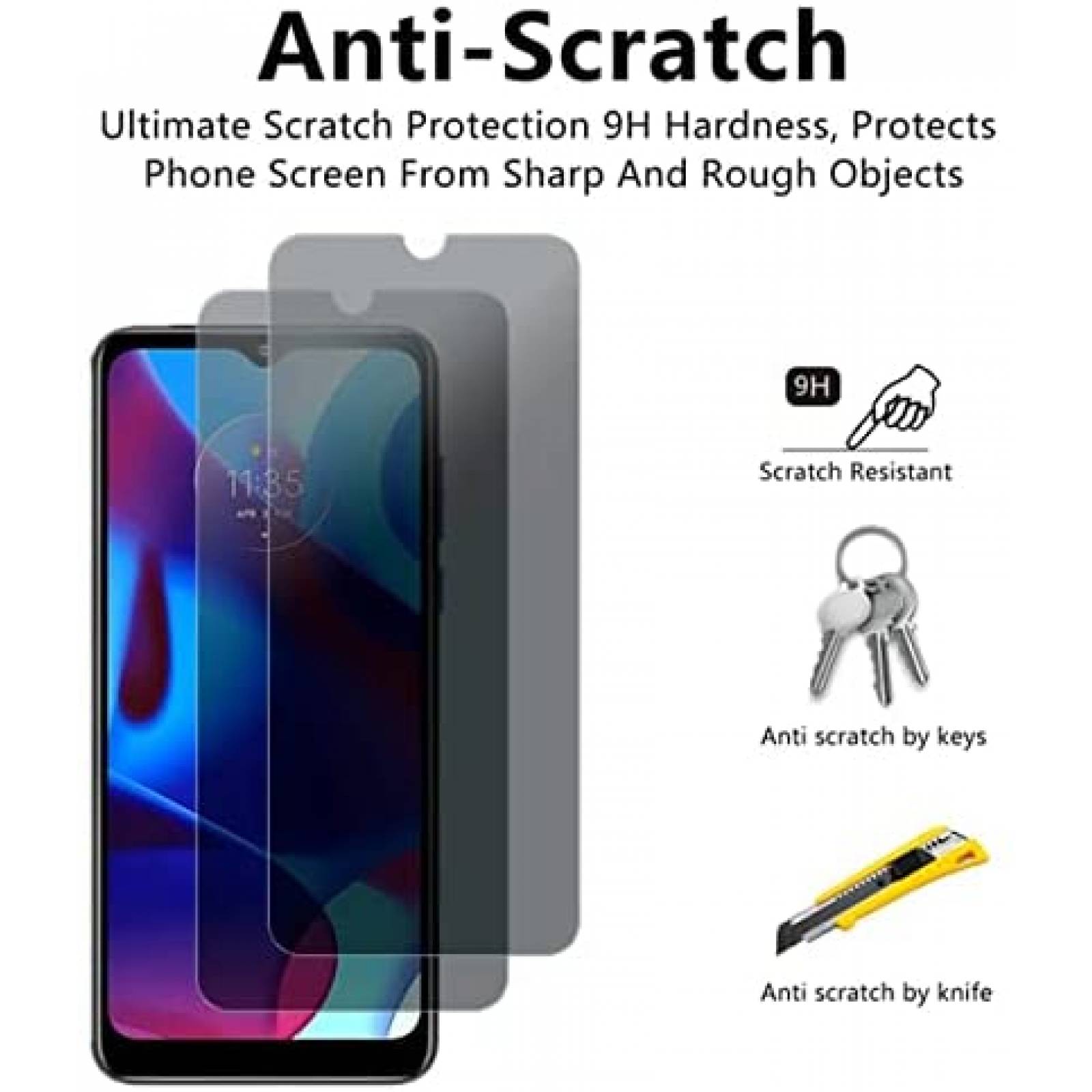 Pack protector Motorola Moto G VIESUP x2 privacidad -Negro