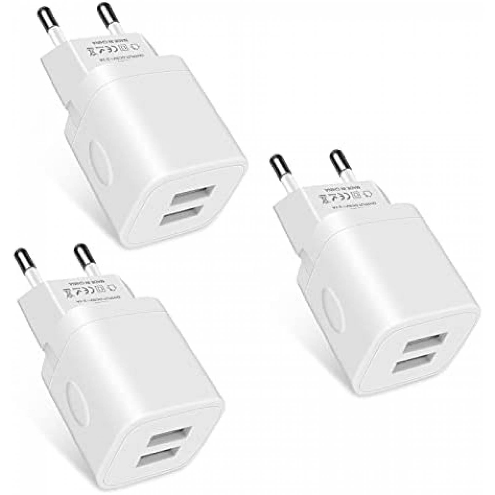 Adaptador de enchufe Europeo iHoto 2 puertos de cargador USB