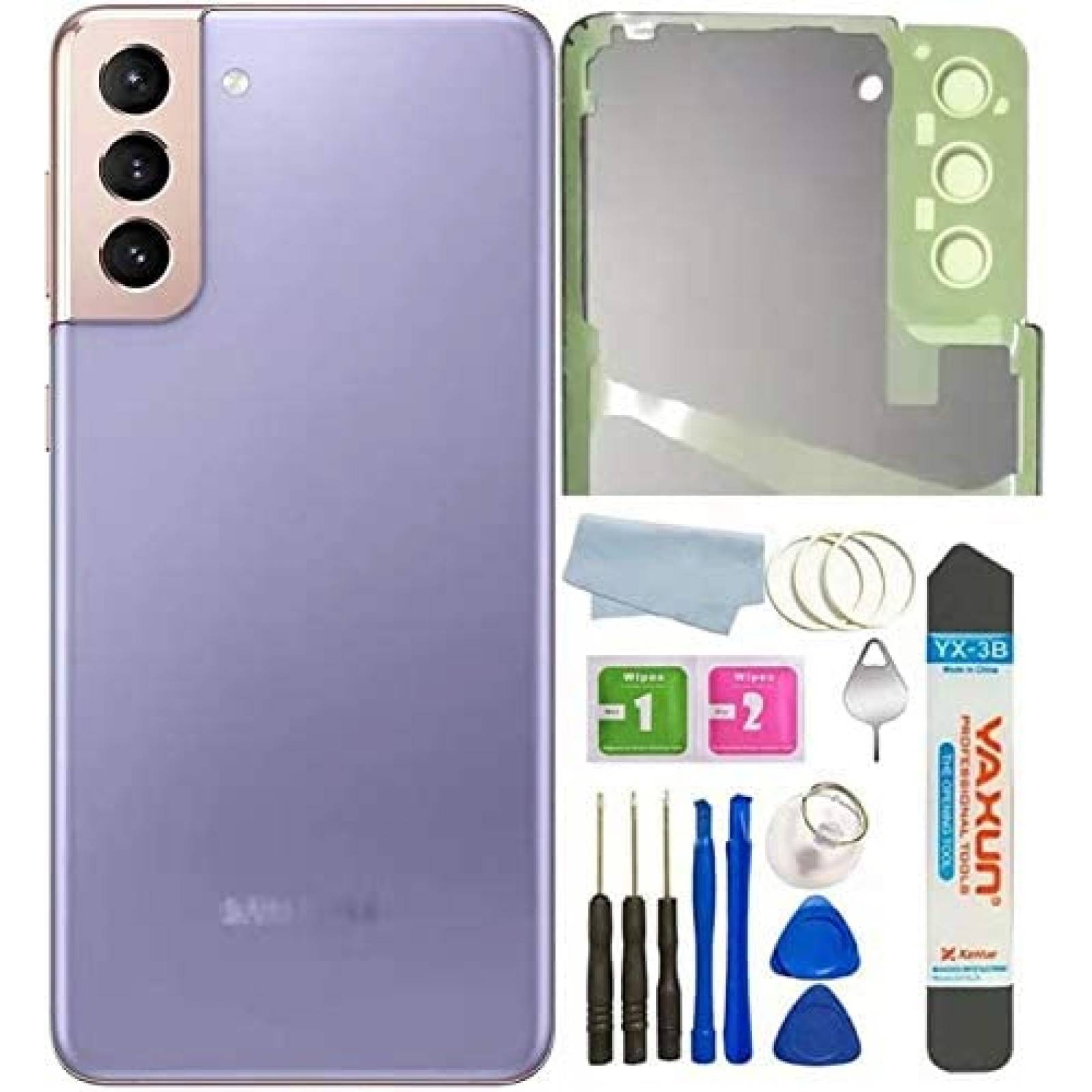 Cubierta de vidrio trasera FOR para Galaxy S21 Plus -Morado