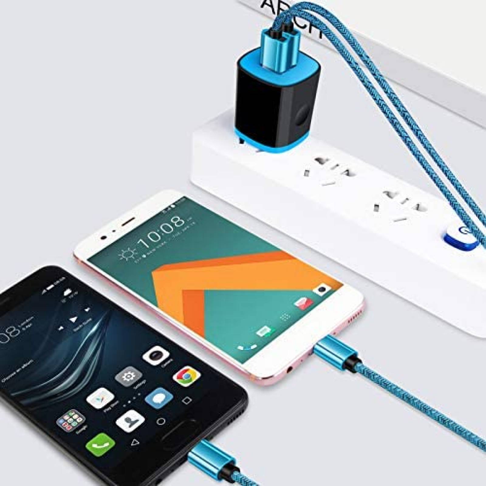 Cargador Cebkit 6 ft para Samsung Galaxy S21 Ultra 5G -Negro