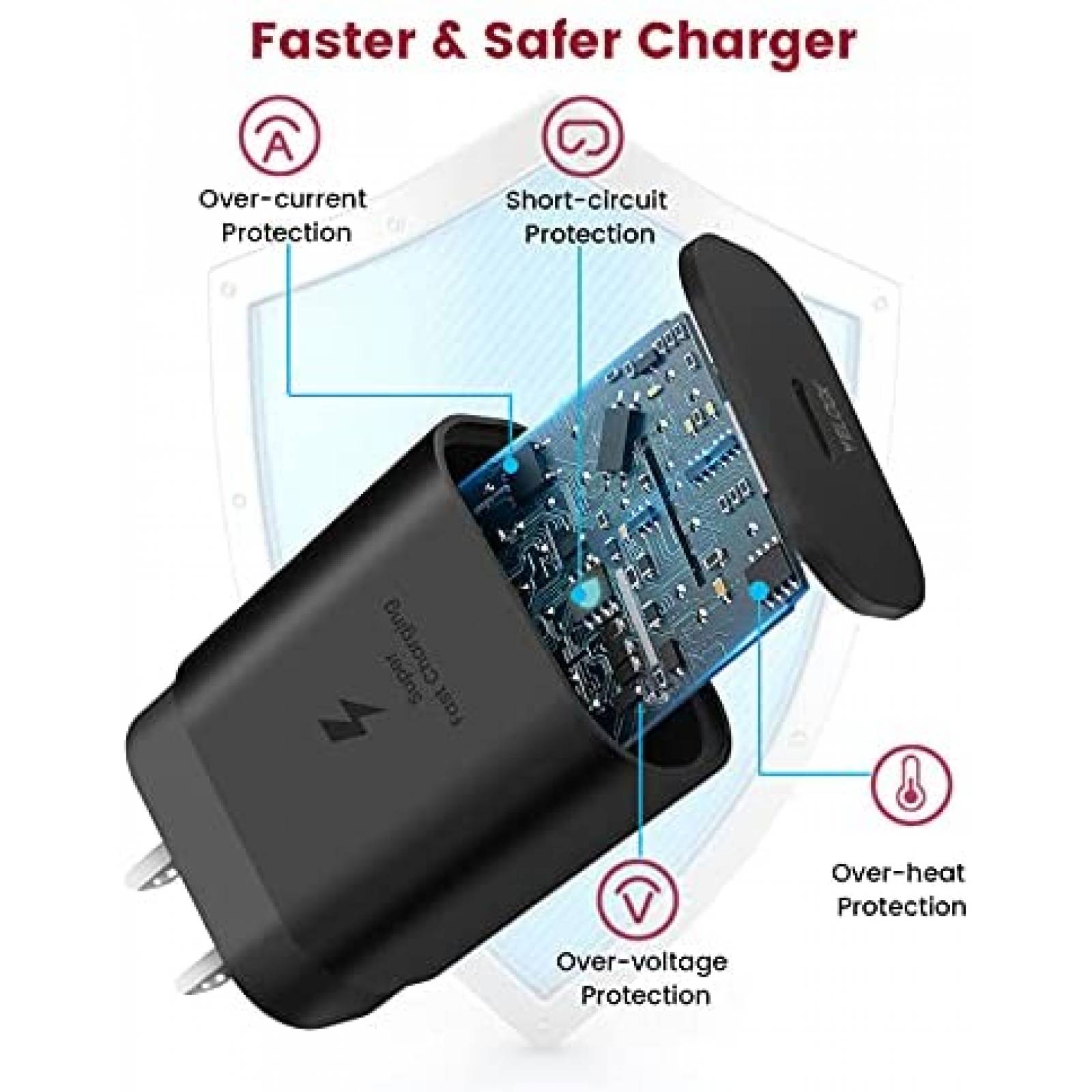 Cargador de coche VELOGK para Samsung Galaxy con cable USB