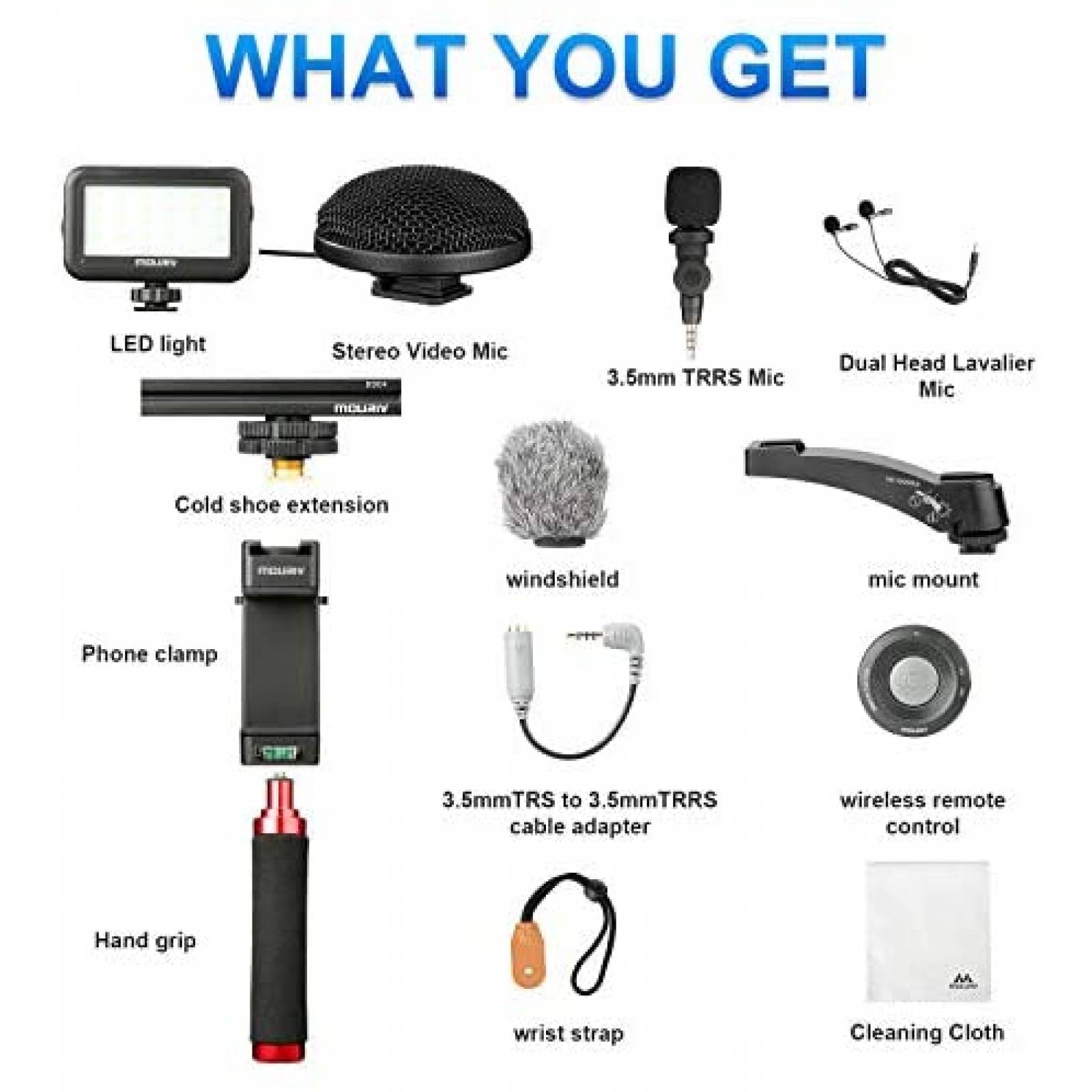 Kit de Grabacion de Video Mouriv PV-2 para Smartphone -Negro