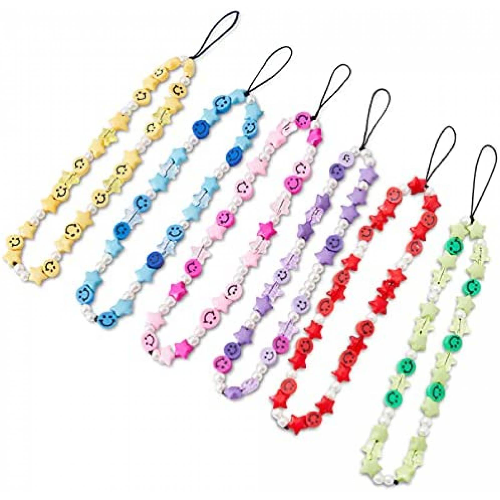 Correas para celular Vatogon Y2K 6 piezas carita sonriente