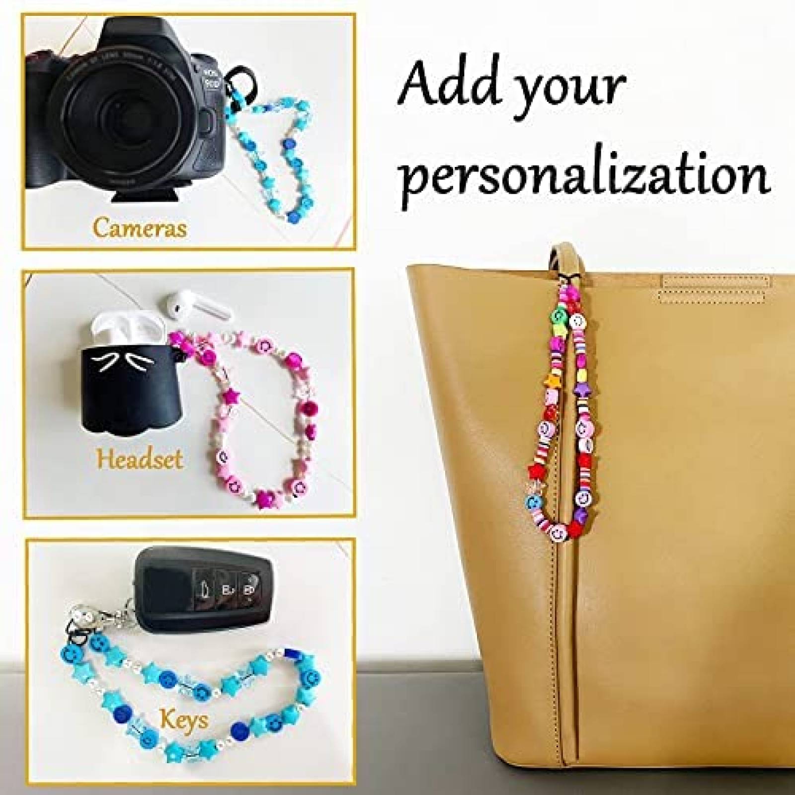 Correas para celular Vatogon Y2K 6 piezas carita sonriente