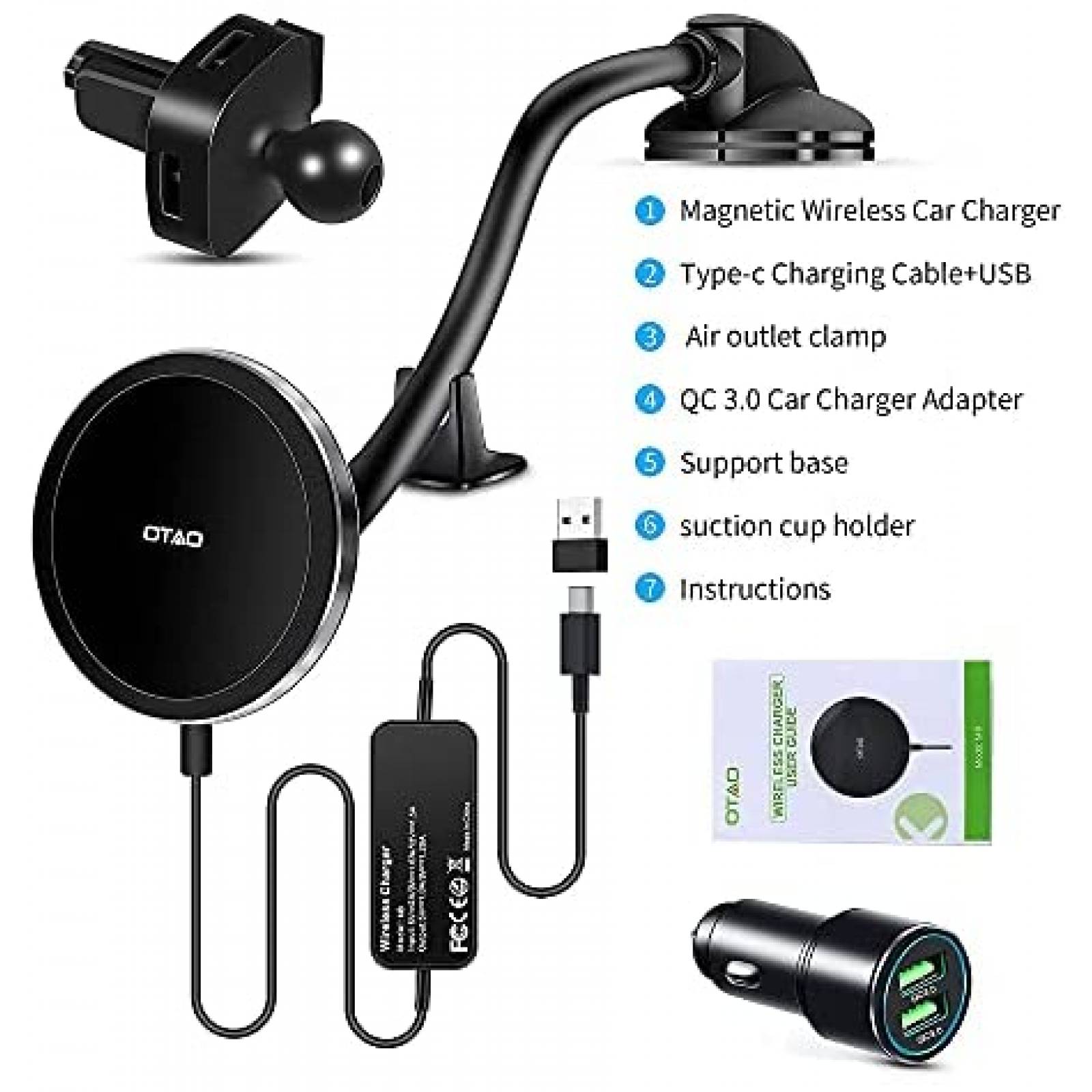 Soporte Magnetico para Celular OTAO para Carro -Negro