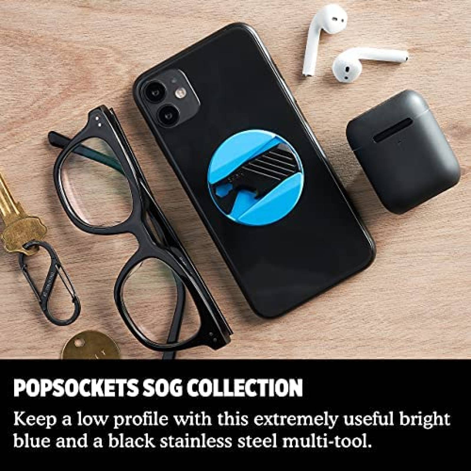PopGrip PopSockets SOG multiples herramientas plegable -Azul