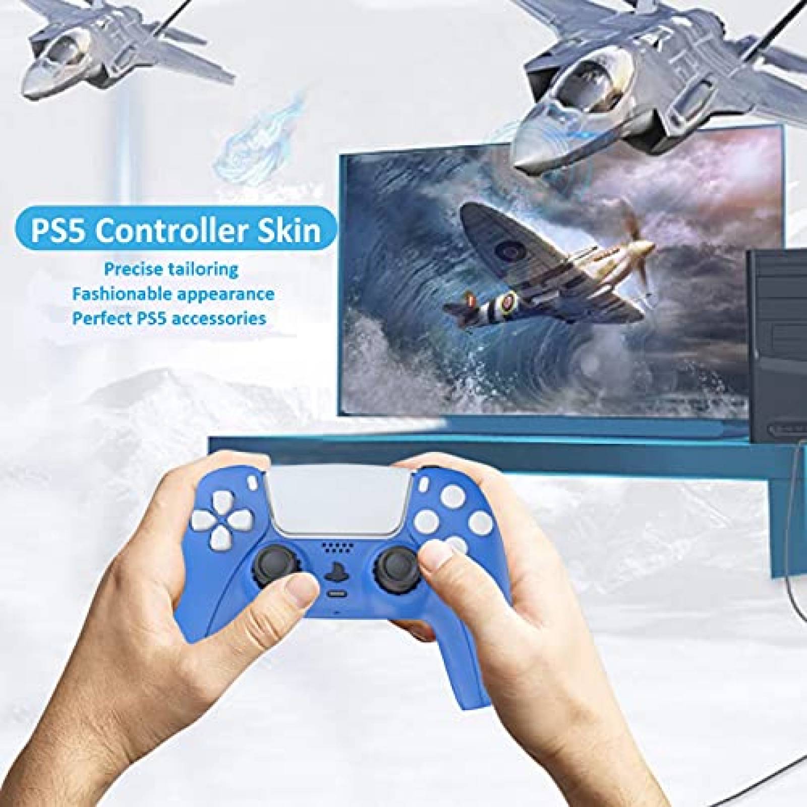 Carcasa de repuesto para control PS5 arVin 360 -Azul