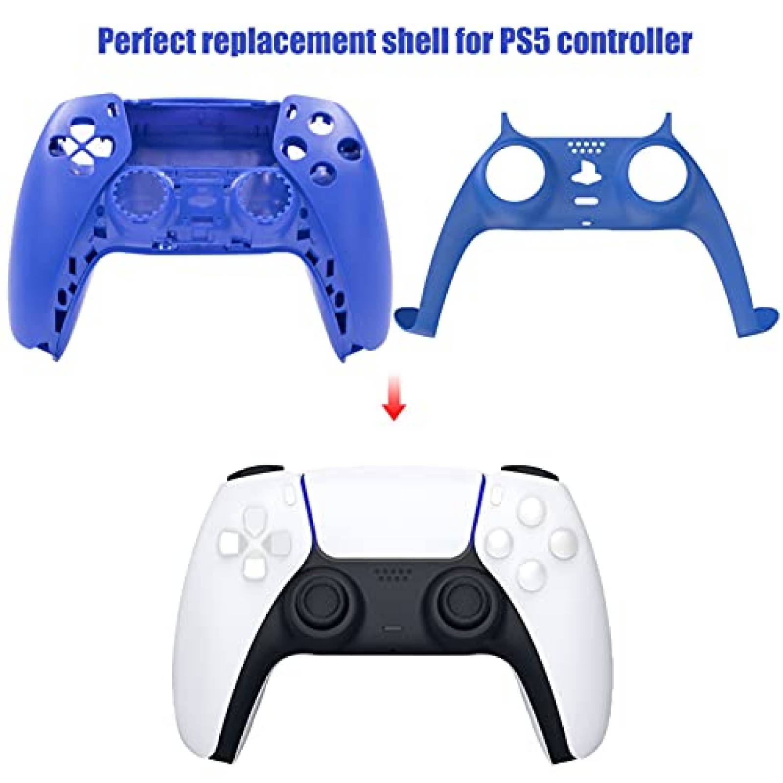 Carcasa de repuesto para control PS5 arVin 360 -Azul
