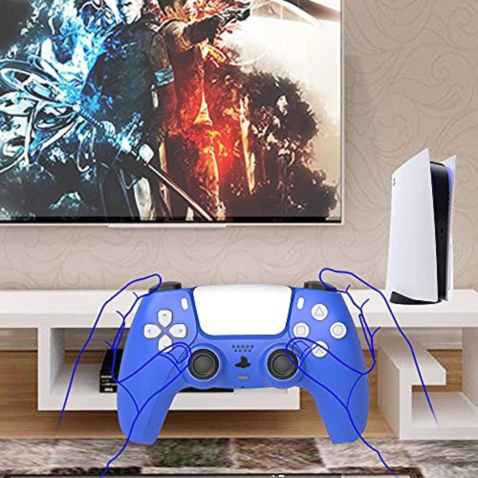 Carcasa de repuesto para control PS5 arVin 360 -Azul