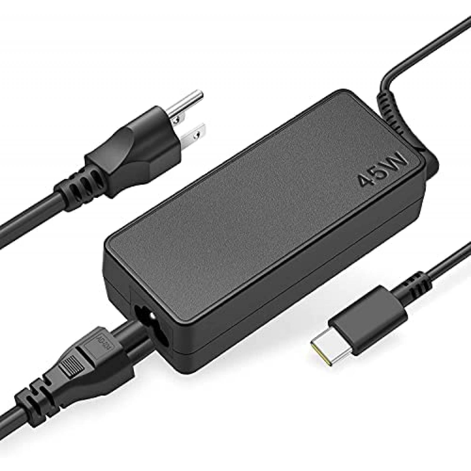 Cargador Universal LNOCCIY USB C p/Lenovo Chromebook -Negro