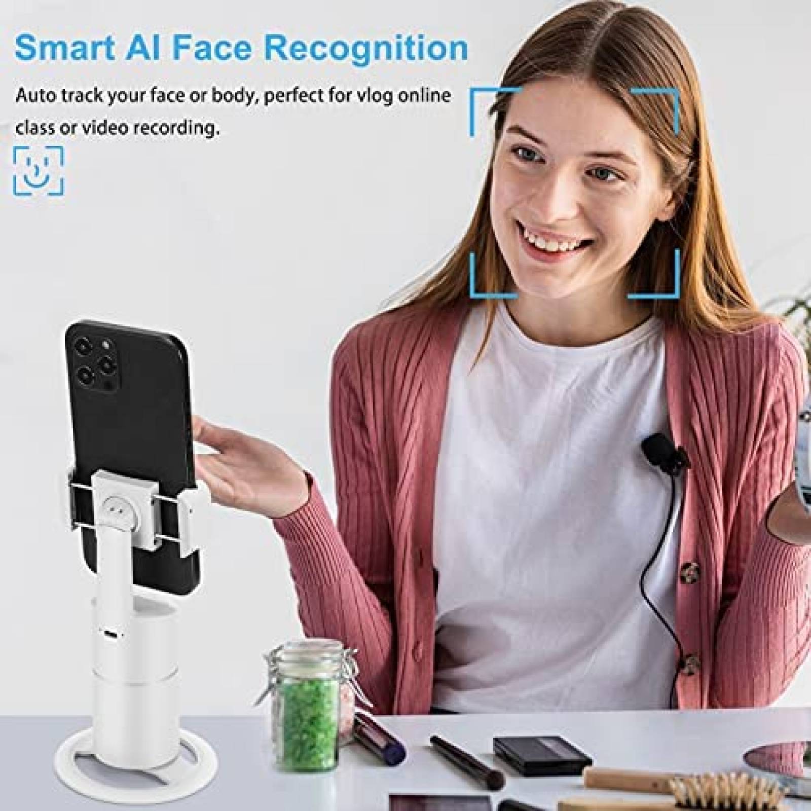 Tripode para Celular NYOOLO c/Seguimiento Automatico -Blanco