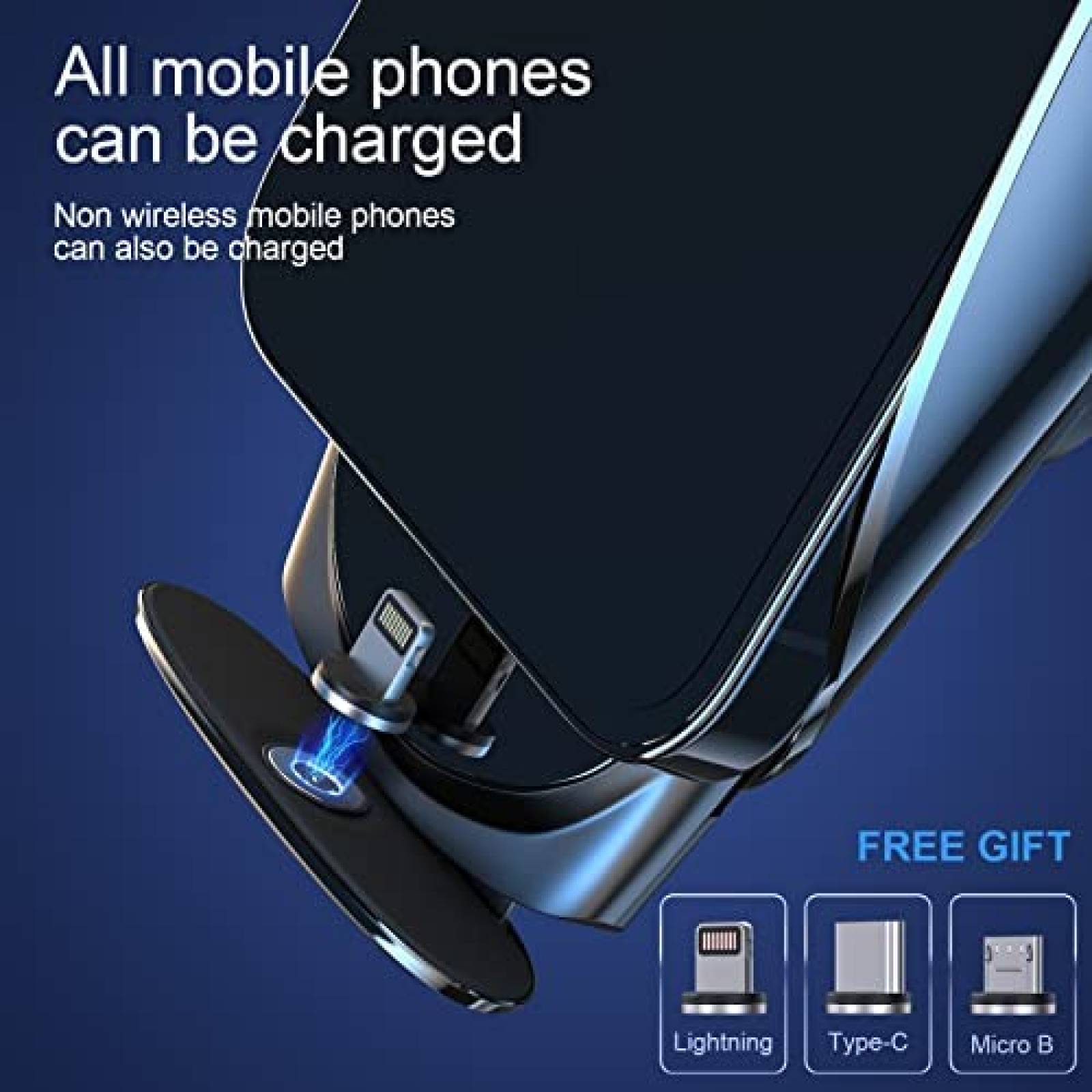 Stand cargador de telefono para auto NB ajustable -Negro