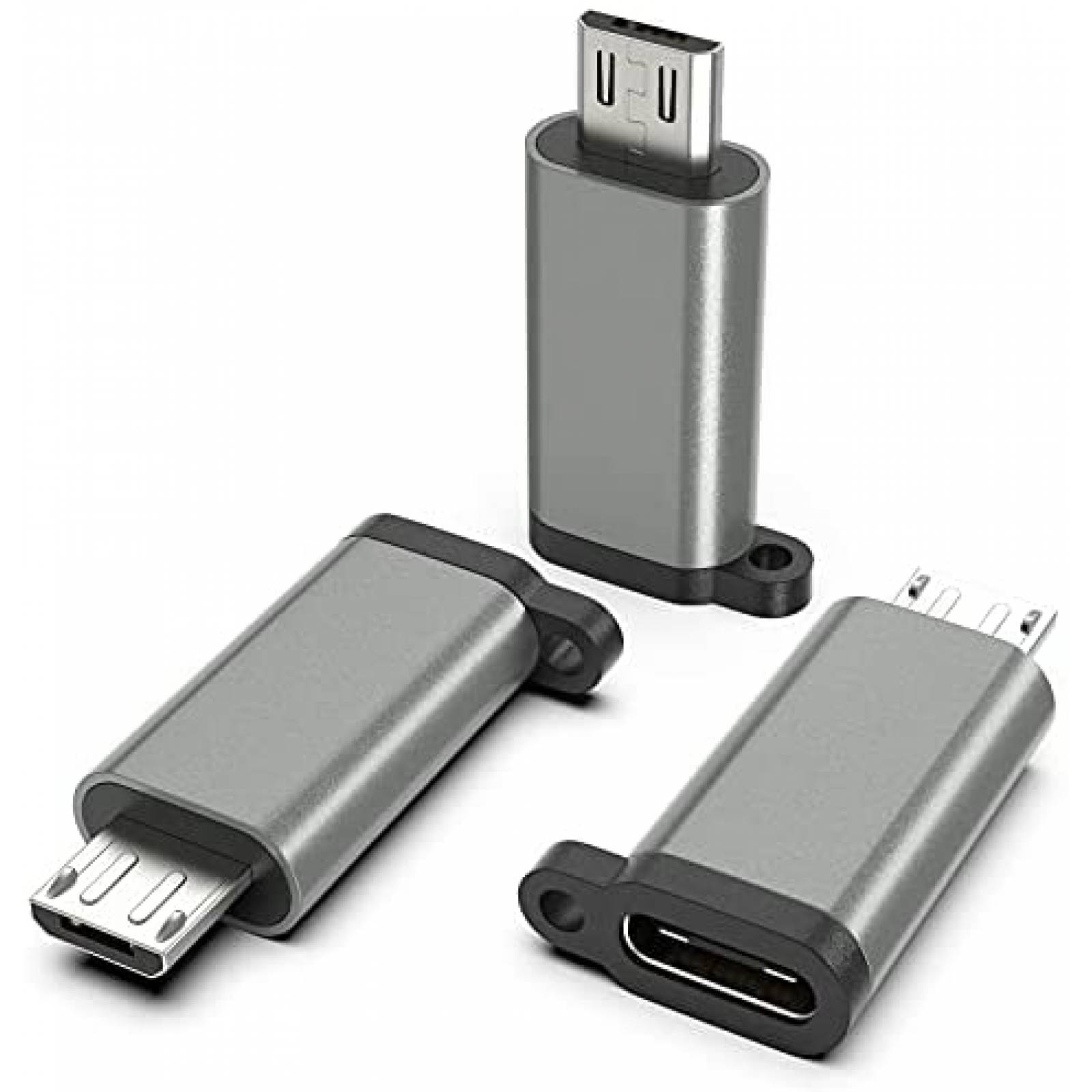 Pack adaptador micro USB a USB tipo C ULIFTUS x3 -Gris