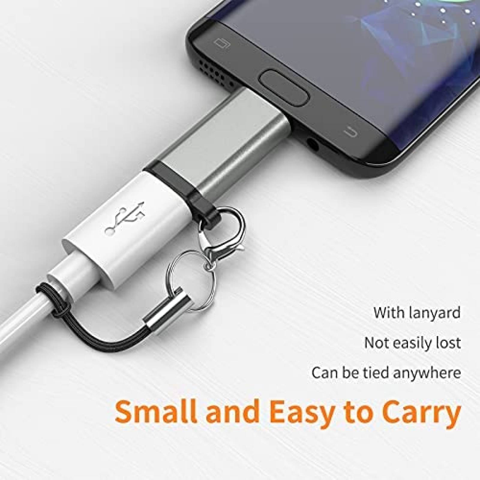 Pack adaptador micro USB a USB tipo C ULIFTUS x3 -Gris