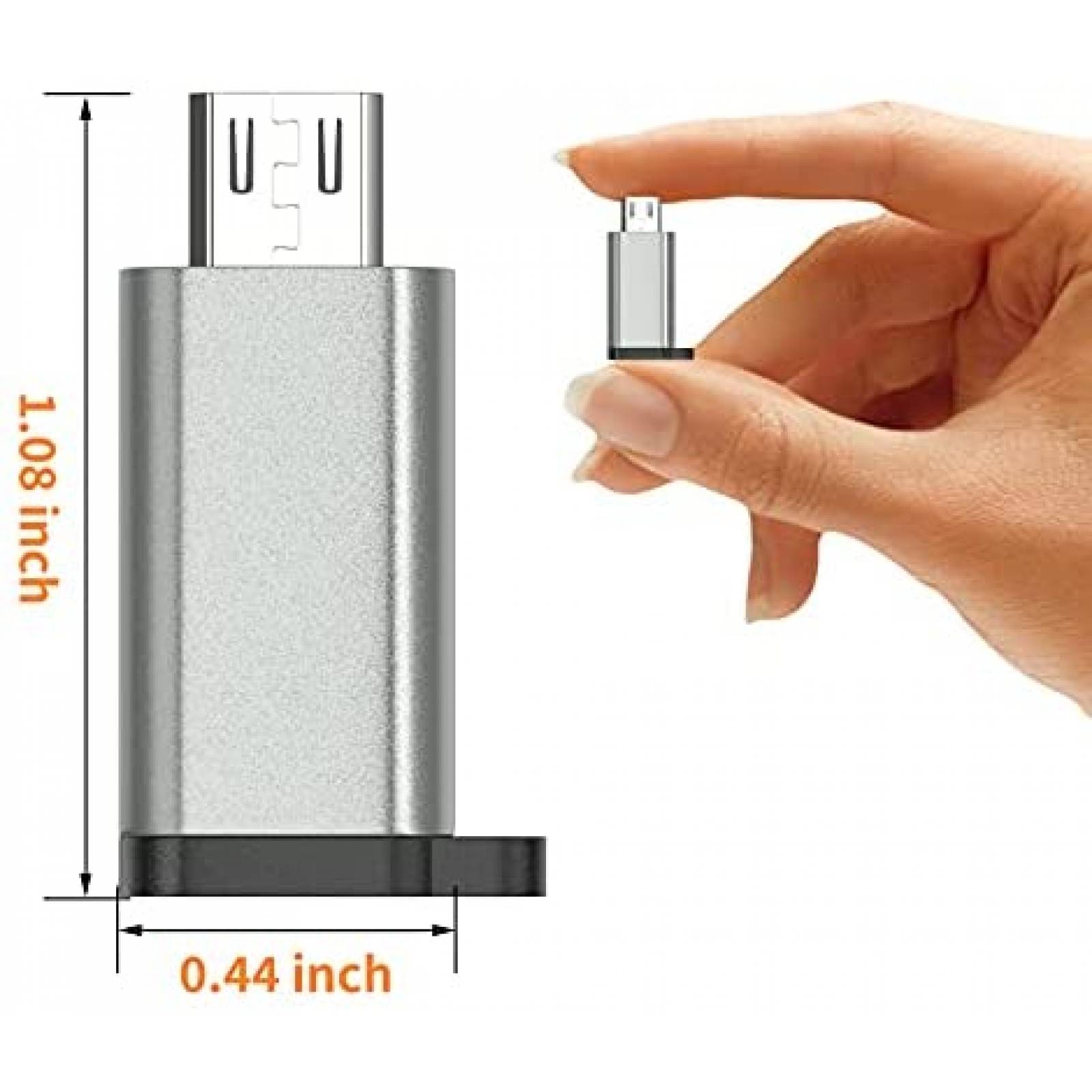 Pack adaptador micro USB a USB tipo C ULIFTUS x3 -Gris