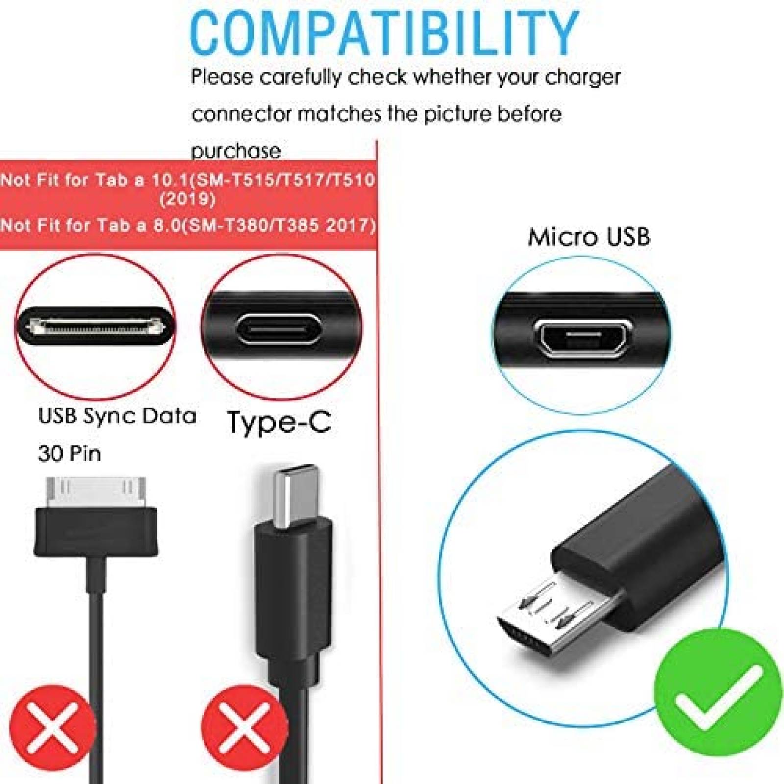 Cargador Universal Superer para Galaxy Tab A 10W -Negro