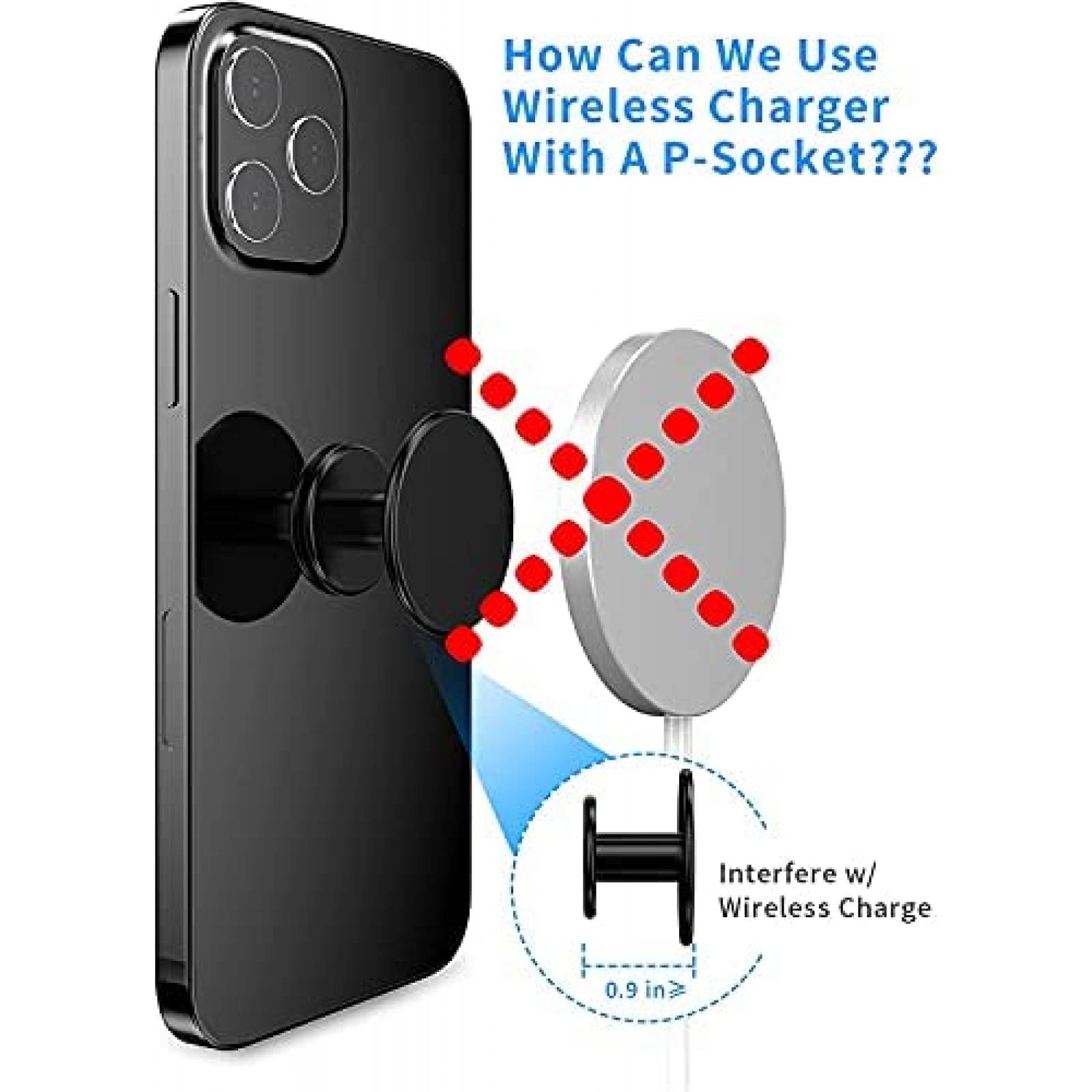 Soporte de anillo para telefono enGMOLPHY Base magnetica