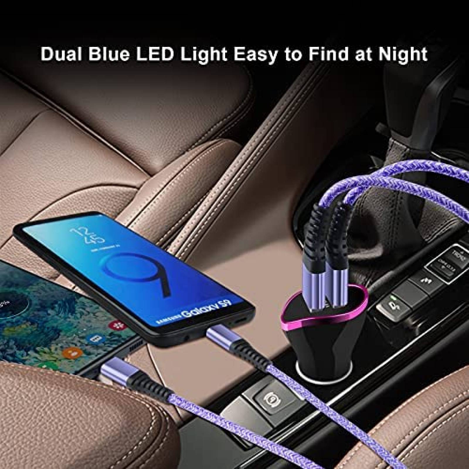 Cargador Carro Amtobo Galaxy S21 Compatible USB C Muro