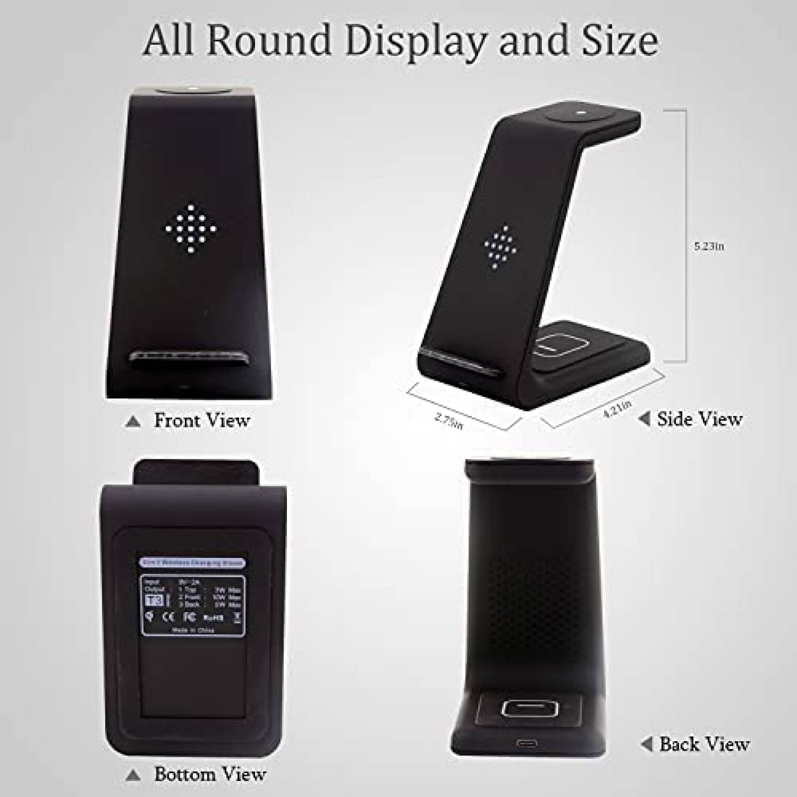 Stand Qi carga rapida inalambrica Samsung 3x1 Azurezone