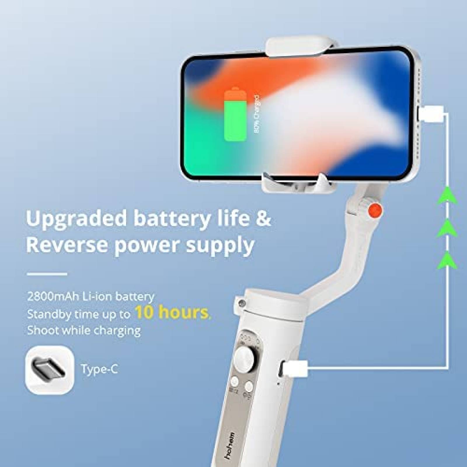 Soporte smartphone hohem iSteady X2 -White Estabilizador