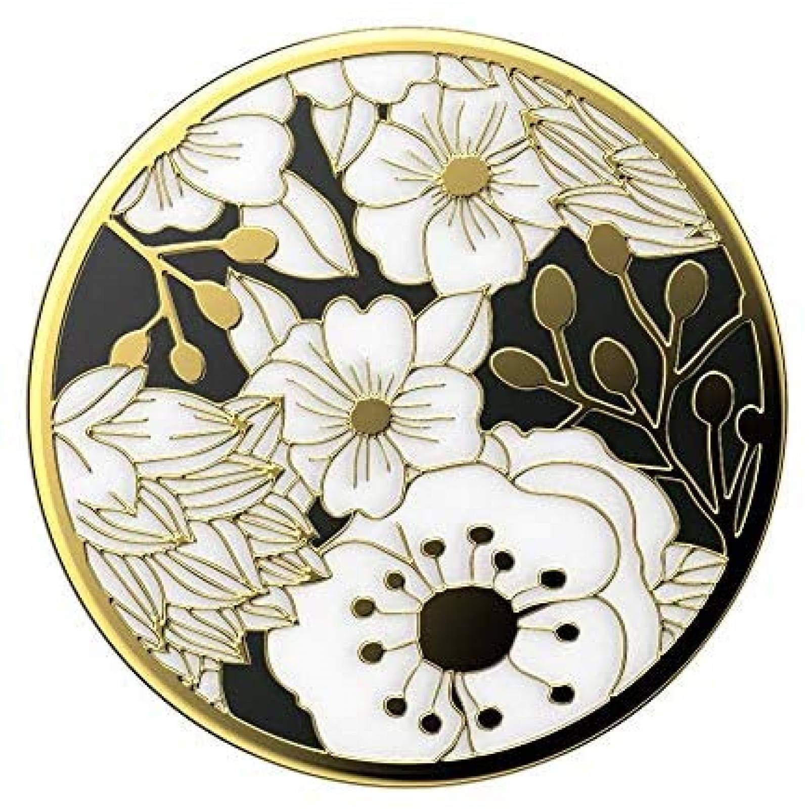 PopGrip PopSockets Floral de plastico -Negro/blanco
