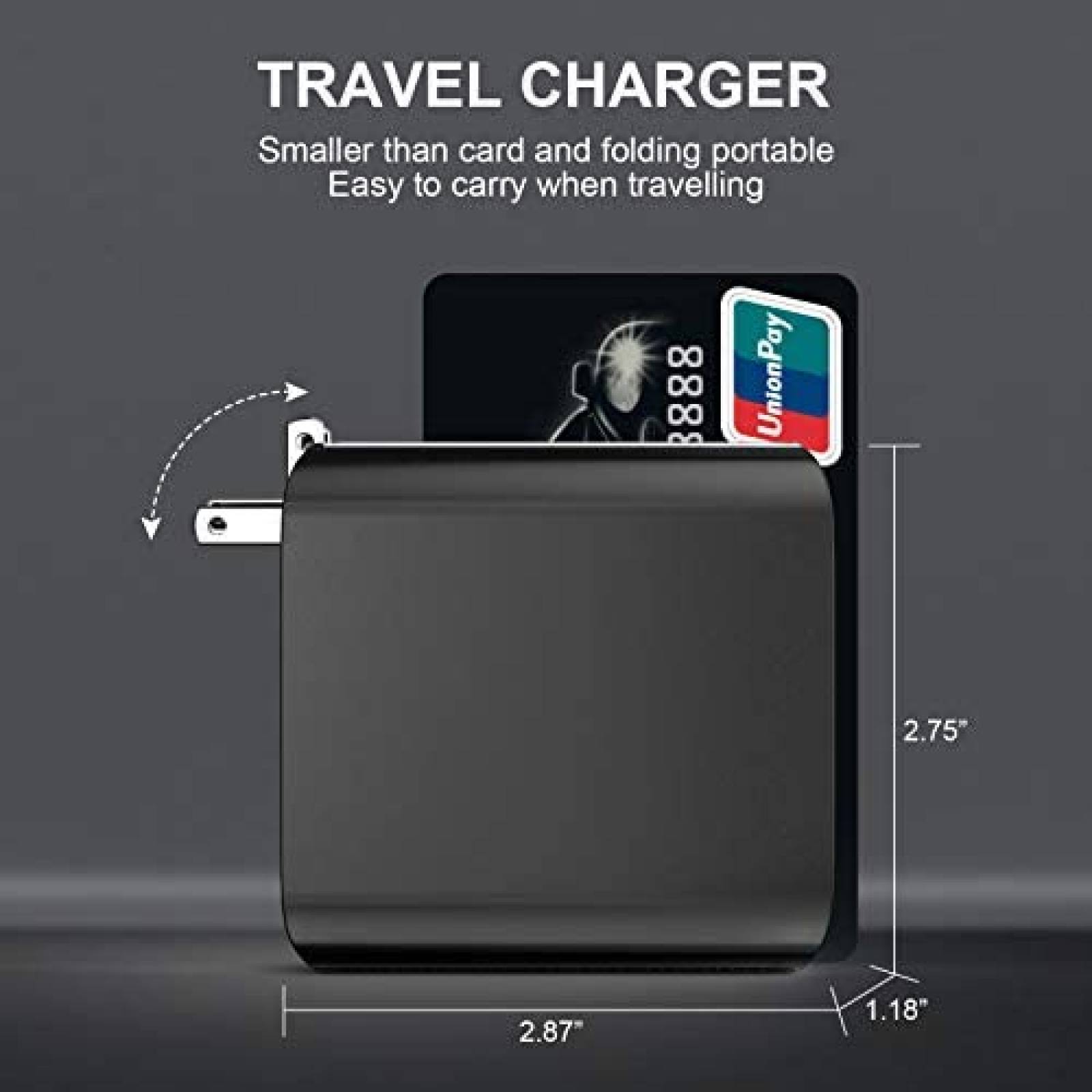 Adaptador de pared USB-C GSHLGAO 100W 4 puertos -Negro