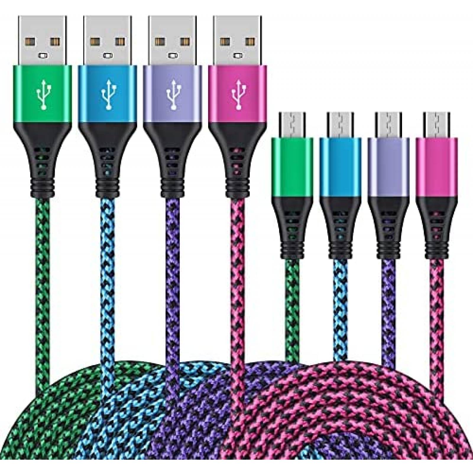 Cable Micro USB Vifigen 6 pies USB Compatible -Morado