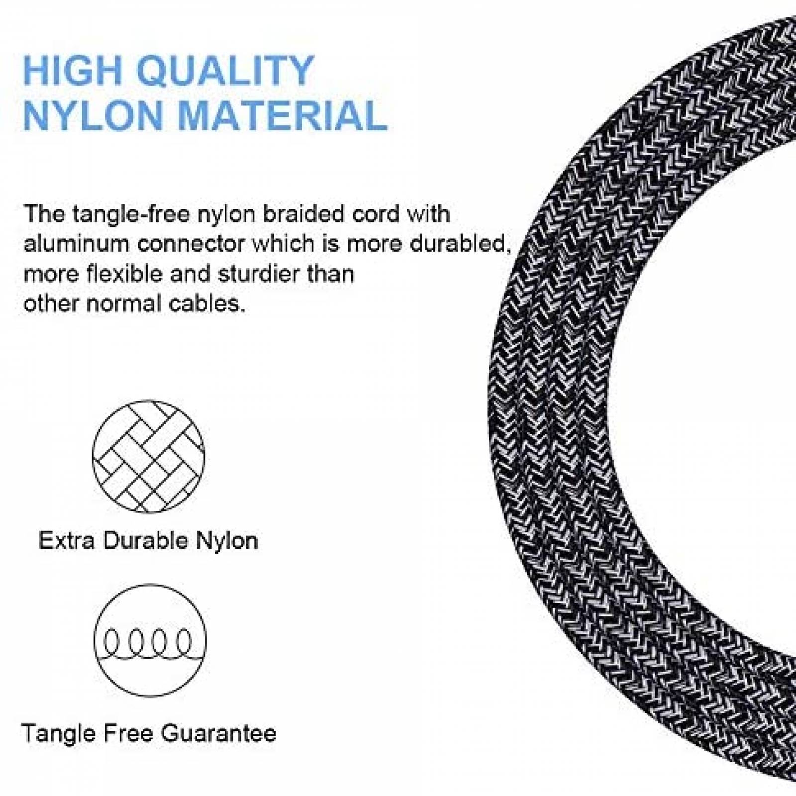 Cable Cargador de Pared REPIND de 6 Pies USB C -Negro