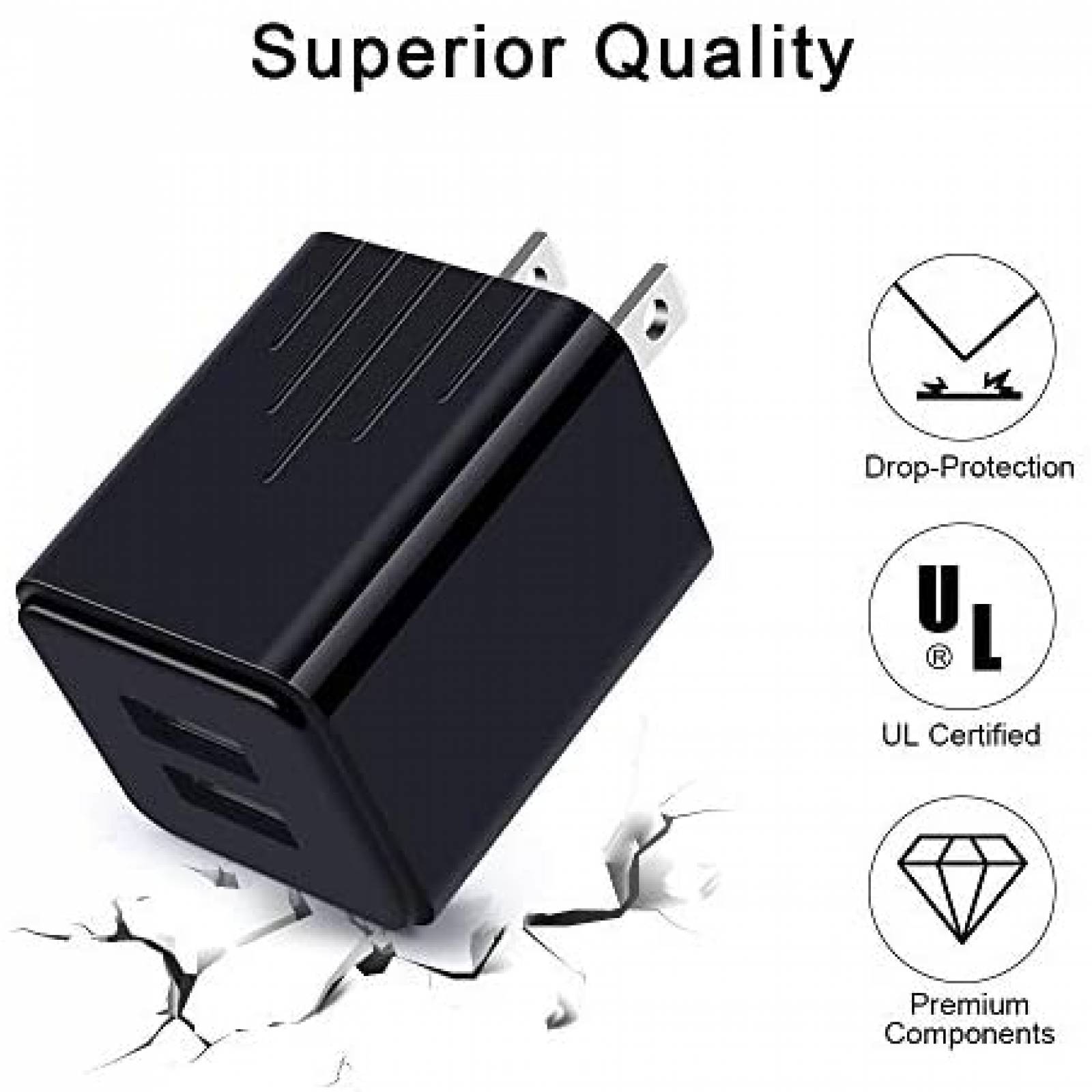 Cable Cargador de Pared REPIND de 6 Pies USB C -Negro