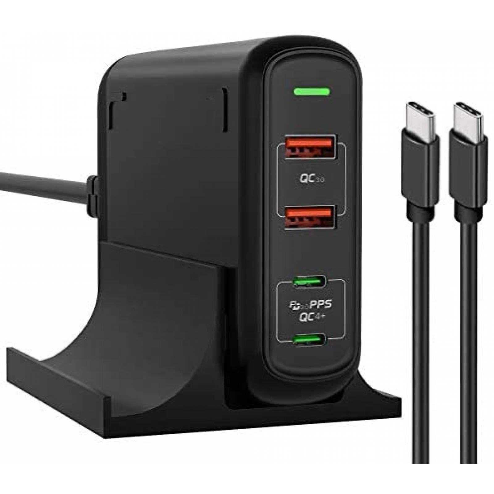 Cargador FEEYOO 150W USB C 4 puertos 100W Compatible -Negro