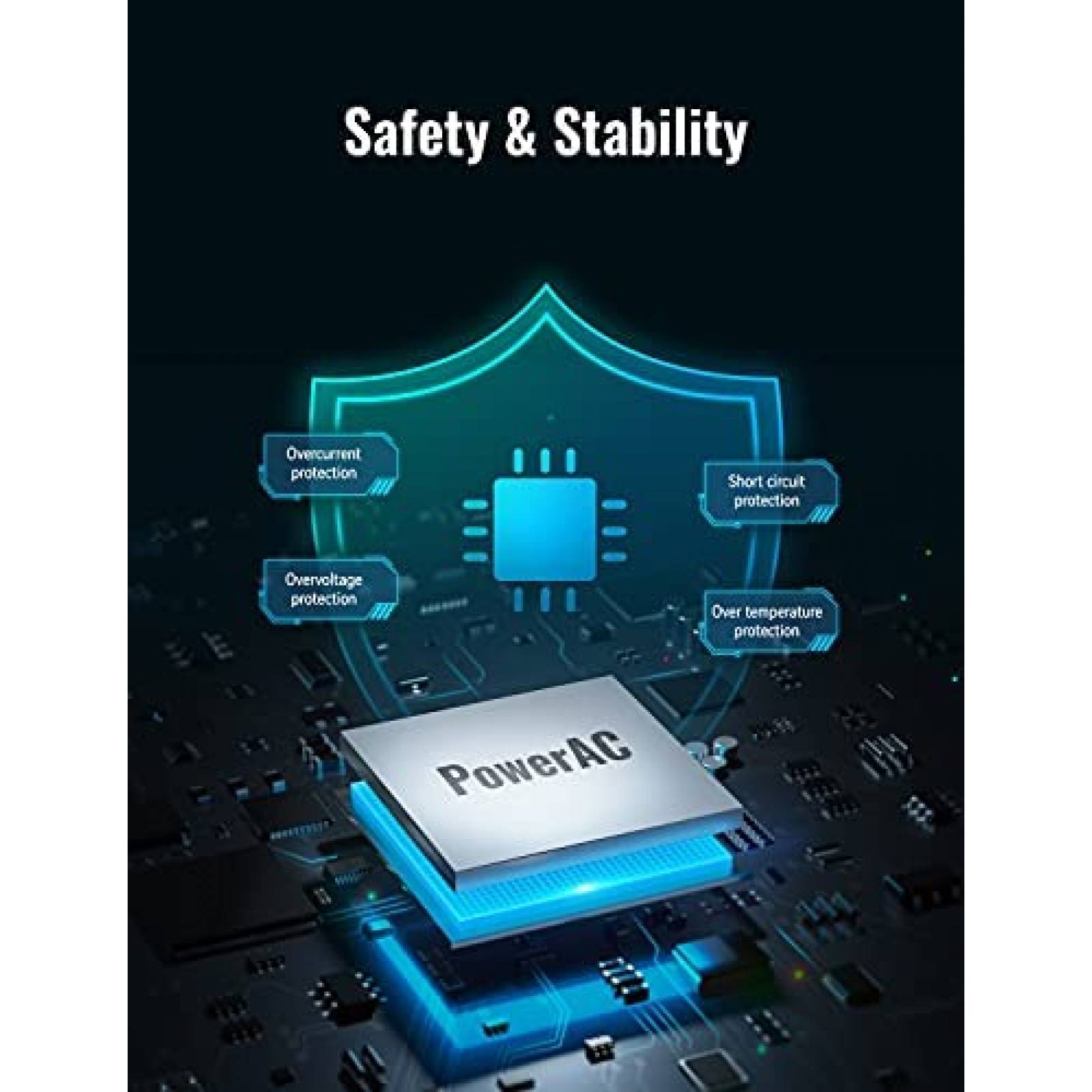 Cargador de coche AINOPE de carga rapida 63W USB C -Negro