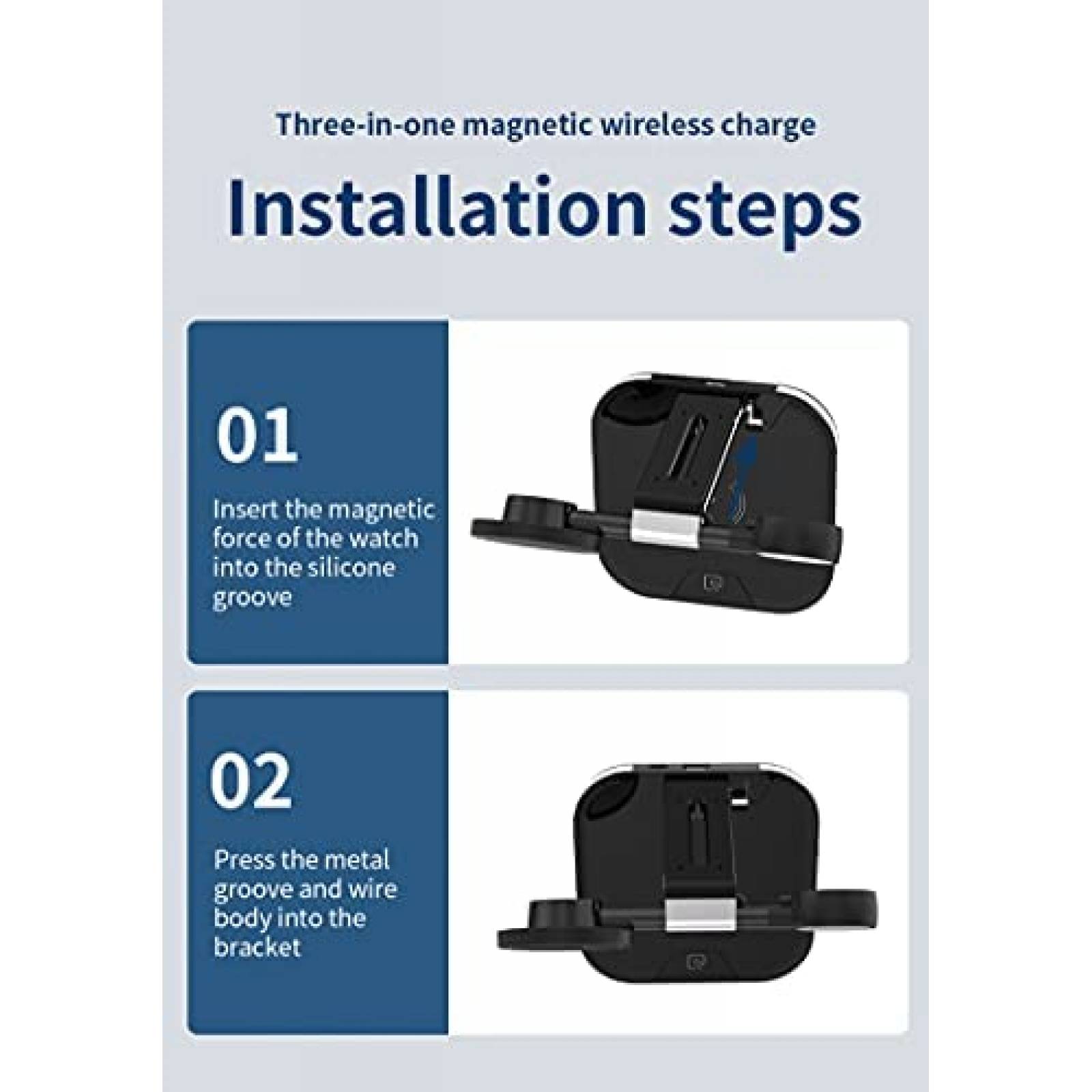 Soporte Cargador 3 en 1 Cricle para Celular/Audifonos/Reloj