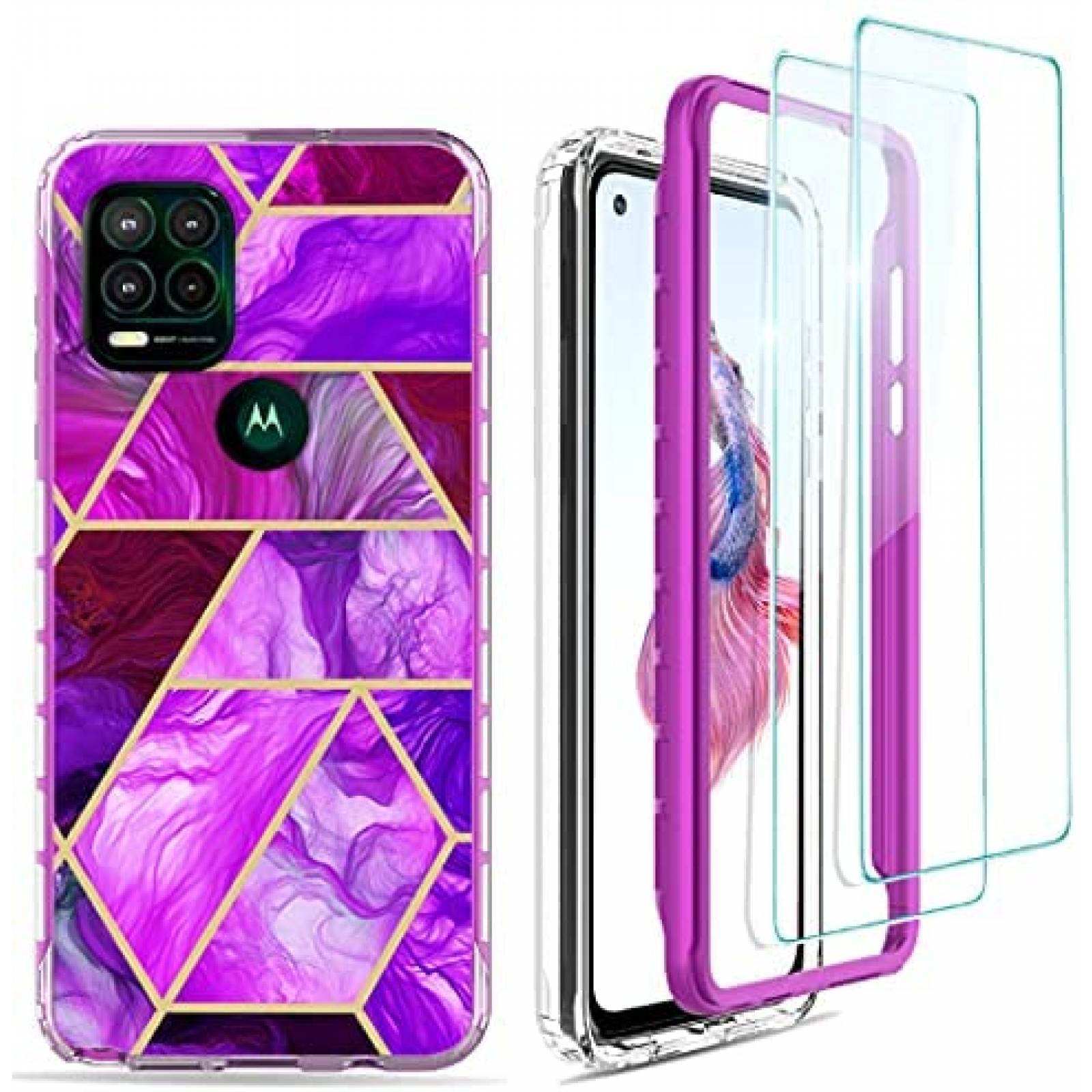 Funda Jeylly Compatible Con Moto G Stylus 5G -Morado