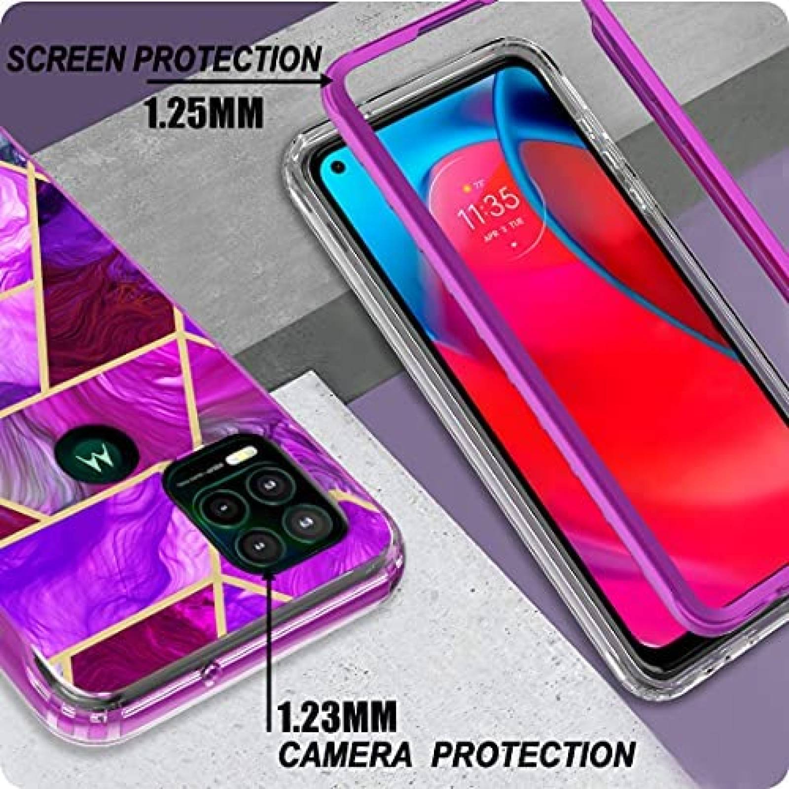 Funda Jeylly Compatible Con Moto G Stylus 5G -Morado