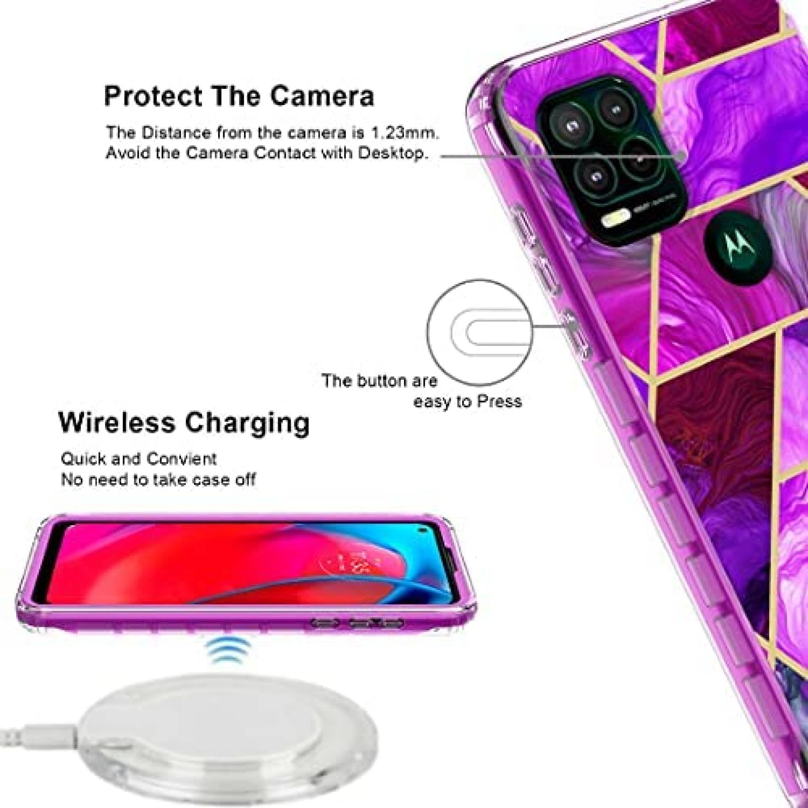 Funda Jeylly Compatible Con Moto G Stylus 5G -Morado