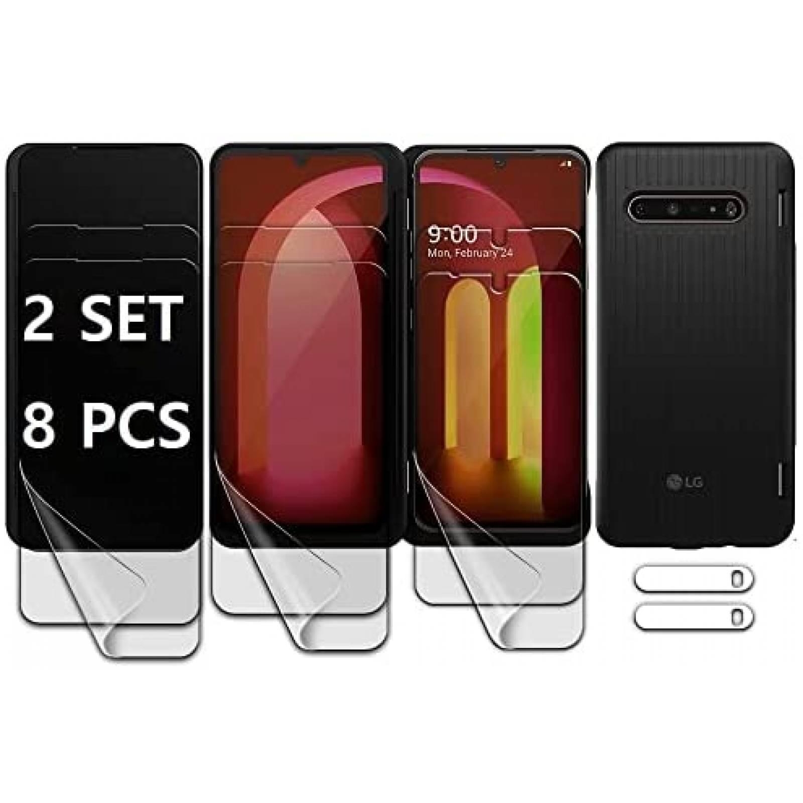 Pack portector+camara LG V60 Last Perfect Protetion x8