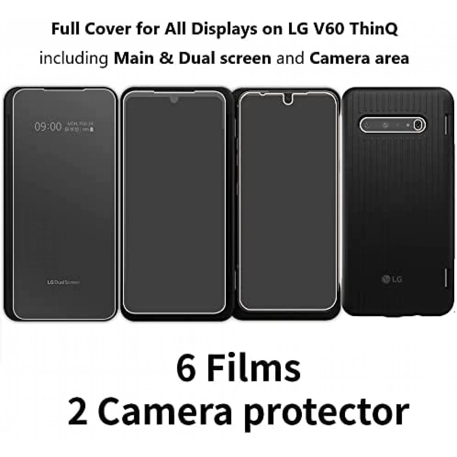 Pack portector+camara LG V60 Last Perfect Protetion x8