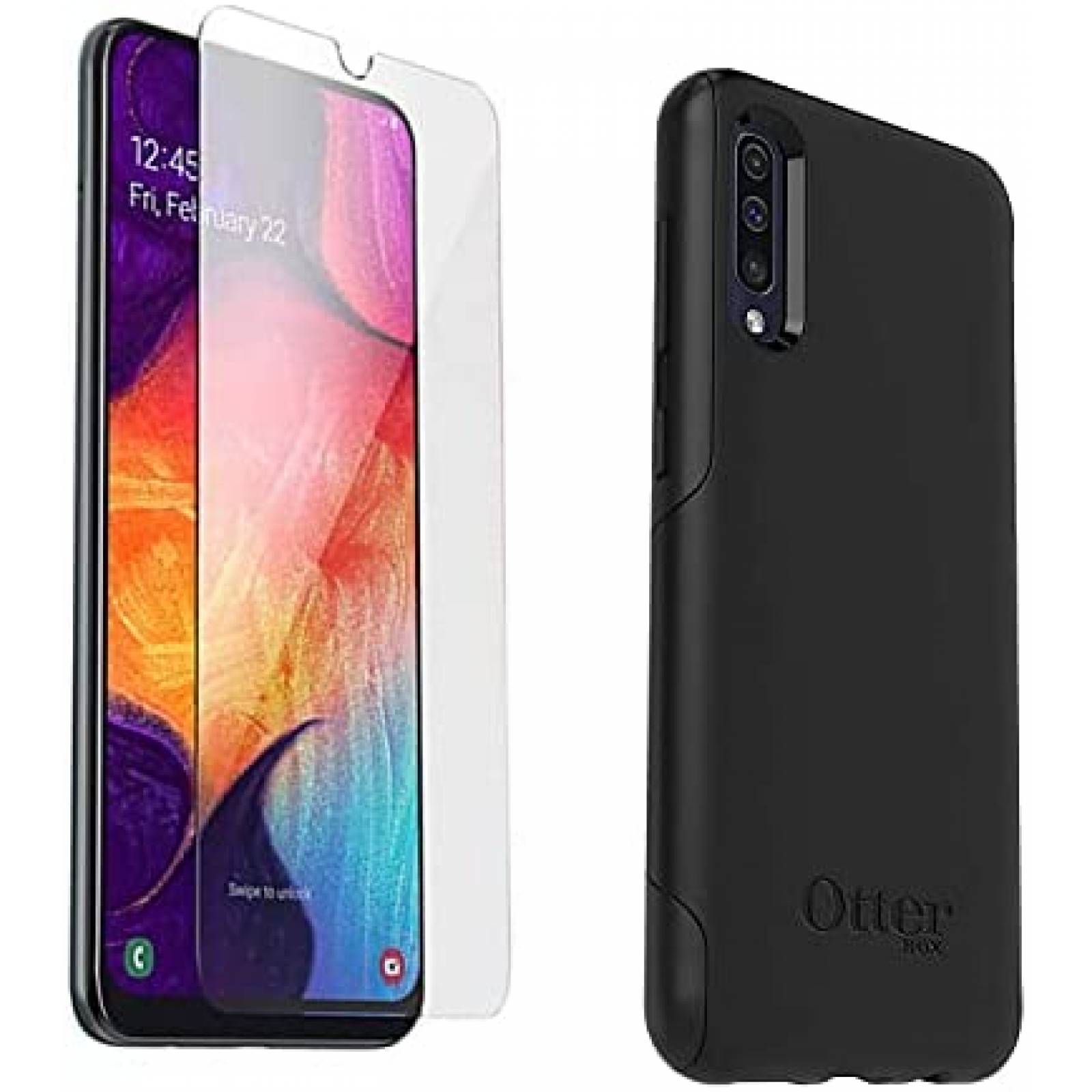 Funda+Mica OtterBox Commuter para Samsung Galaxy A50 -Negro