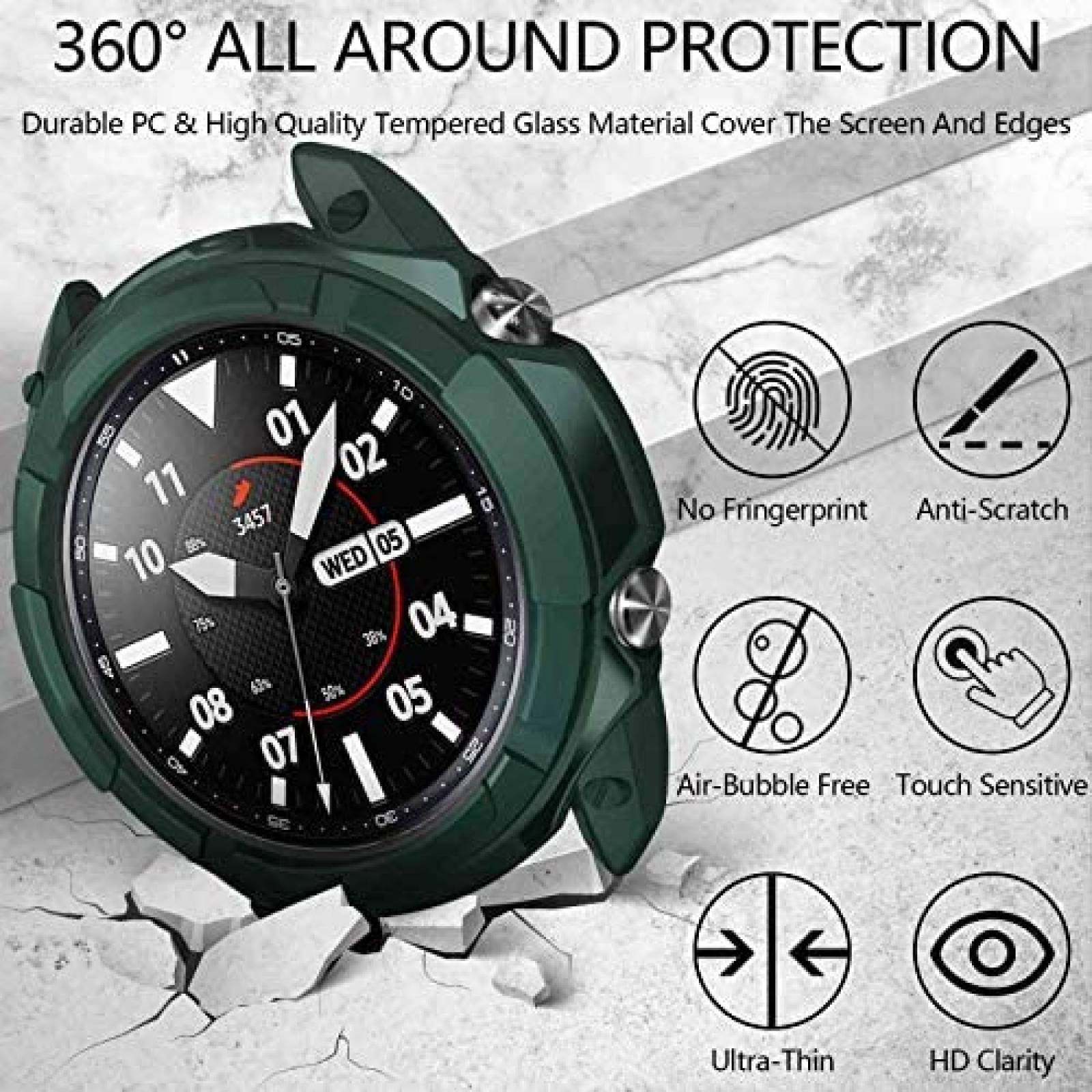 Accesorios de funda Kakurookie para Samsung Galaxy Watch 3