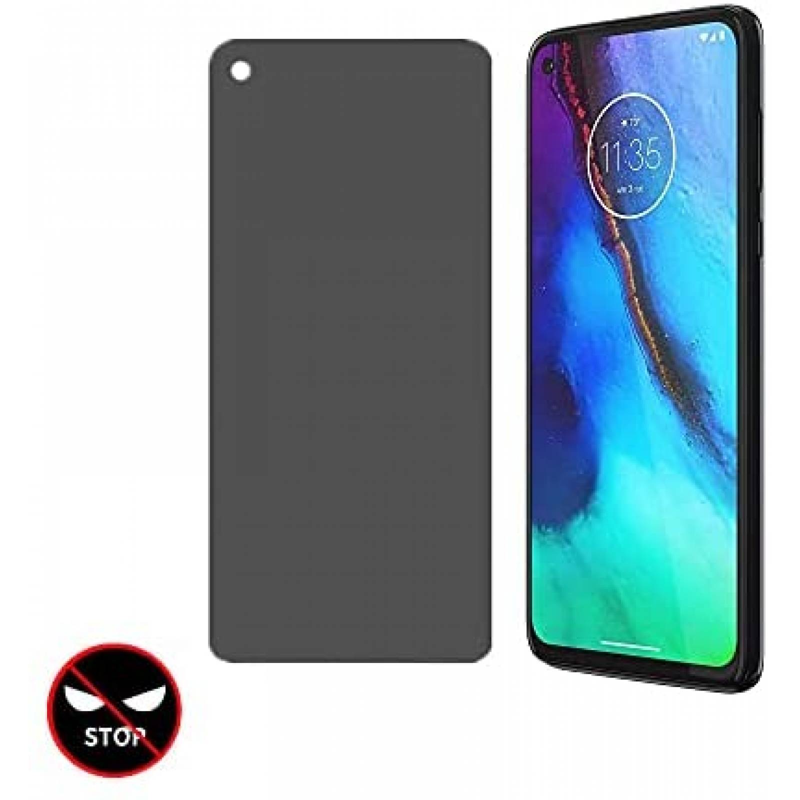 Filtro de Privacidad AISELAN para Moto G Stylus -Negro